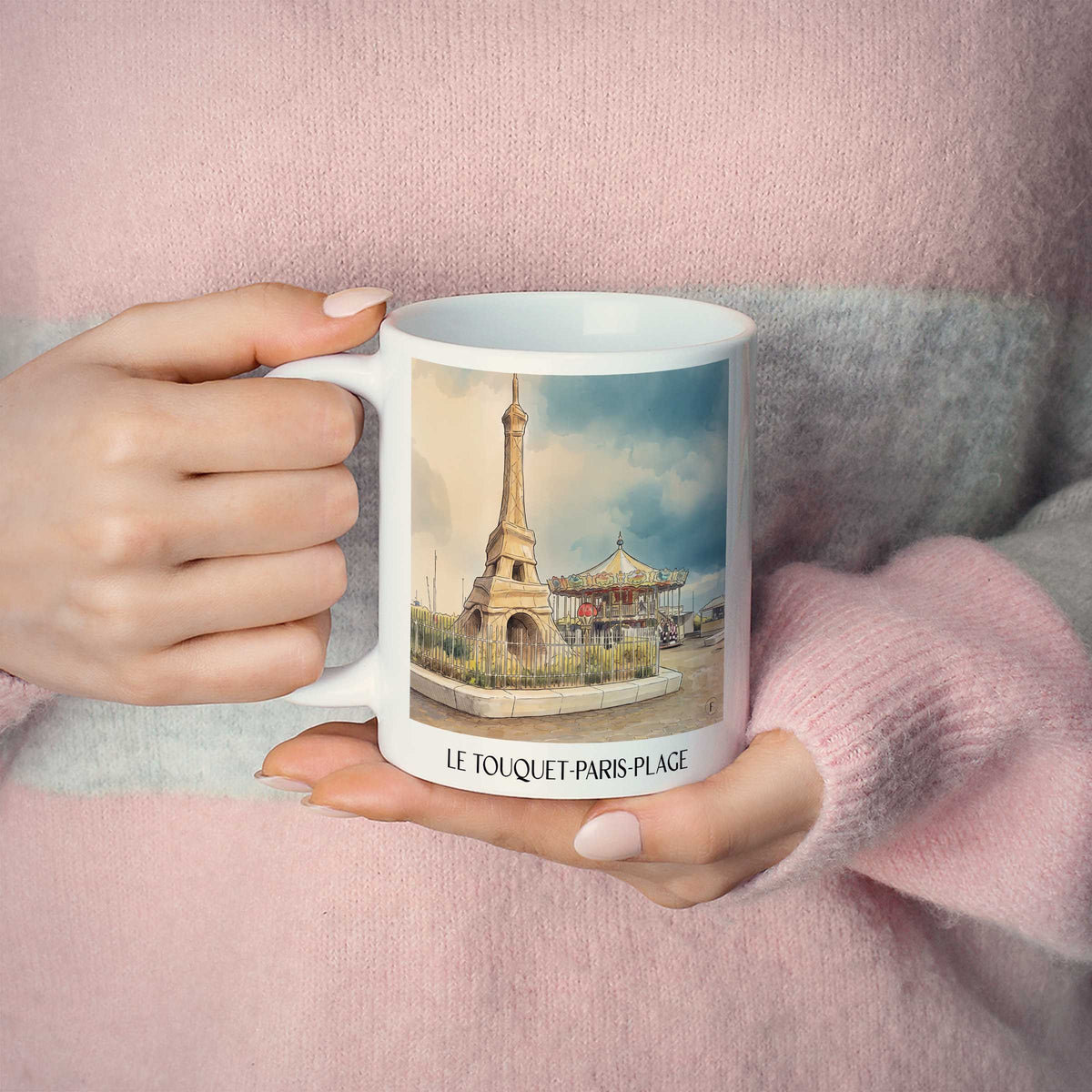 le-touquet-paris-plage-côte-d'opale-frankreich-kaffeebecher-aquarell