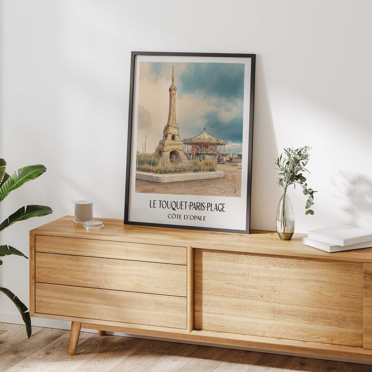 le-touquet-paris-plage-côte-d'opale-frankreich-poster-aquarell