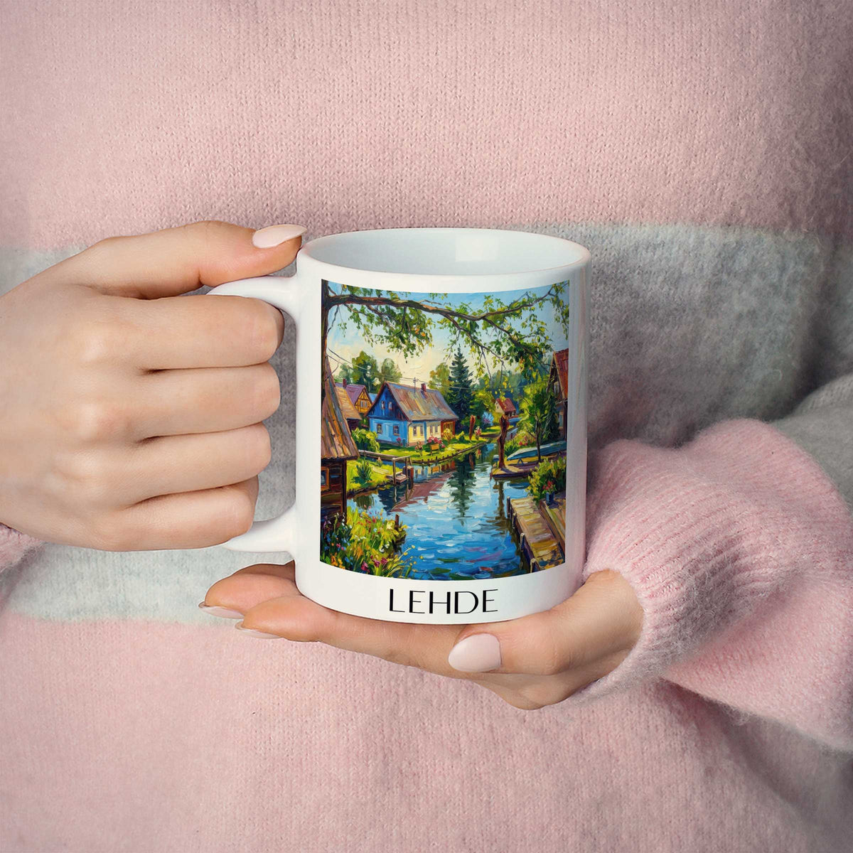lehde-spreewald-deutschland-kaffeebecher-oil-painting-oelgemaelde