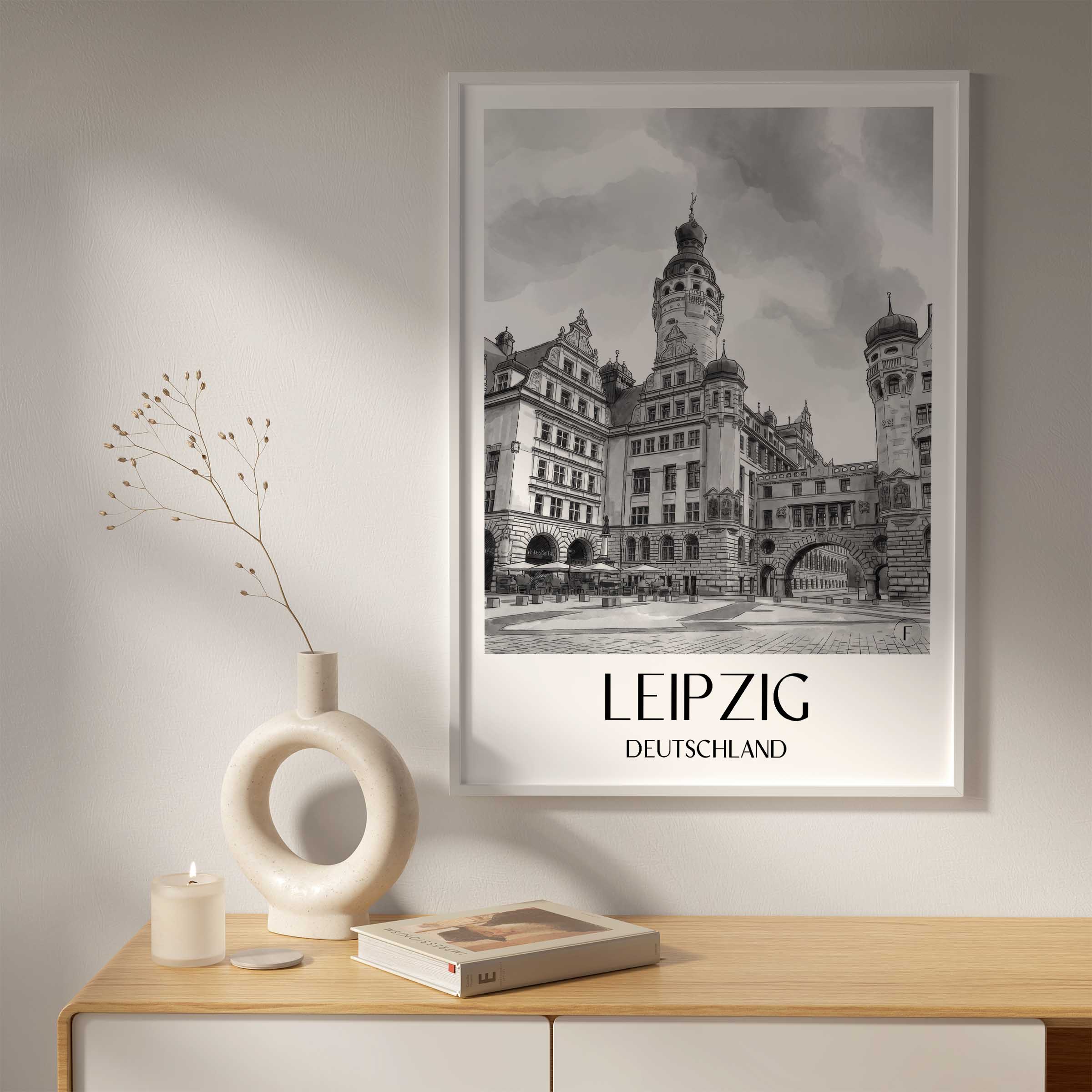 leipzig-deutschland-poster-aquarell-schwarz-weiss
