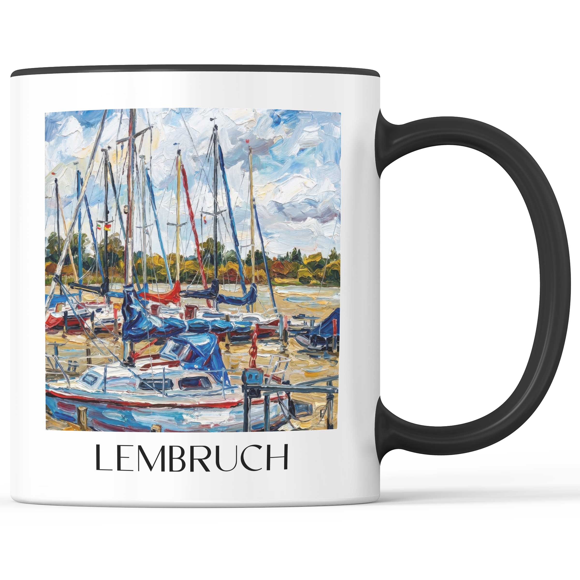 lembruch-niedersachsen-deutschland-kaffeebecher-oil-painting-oelgemaelde