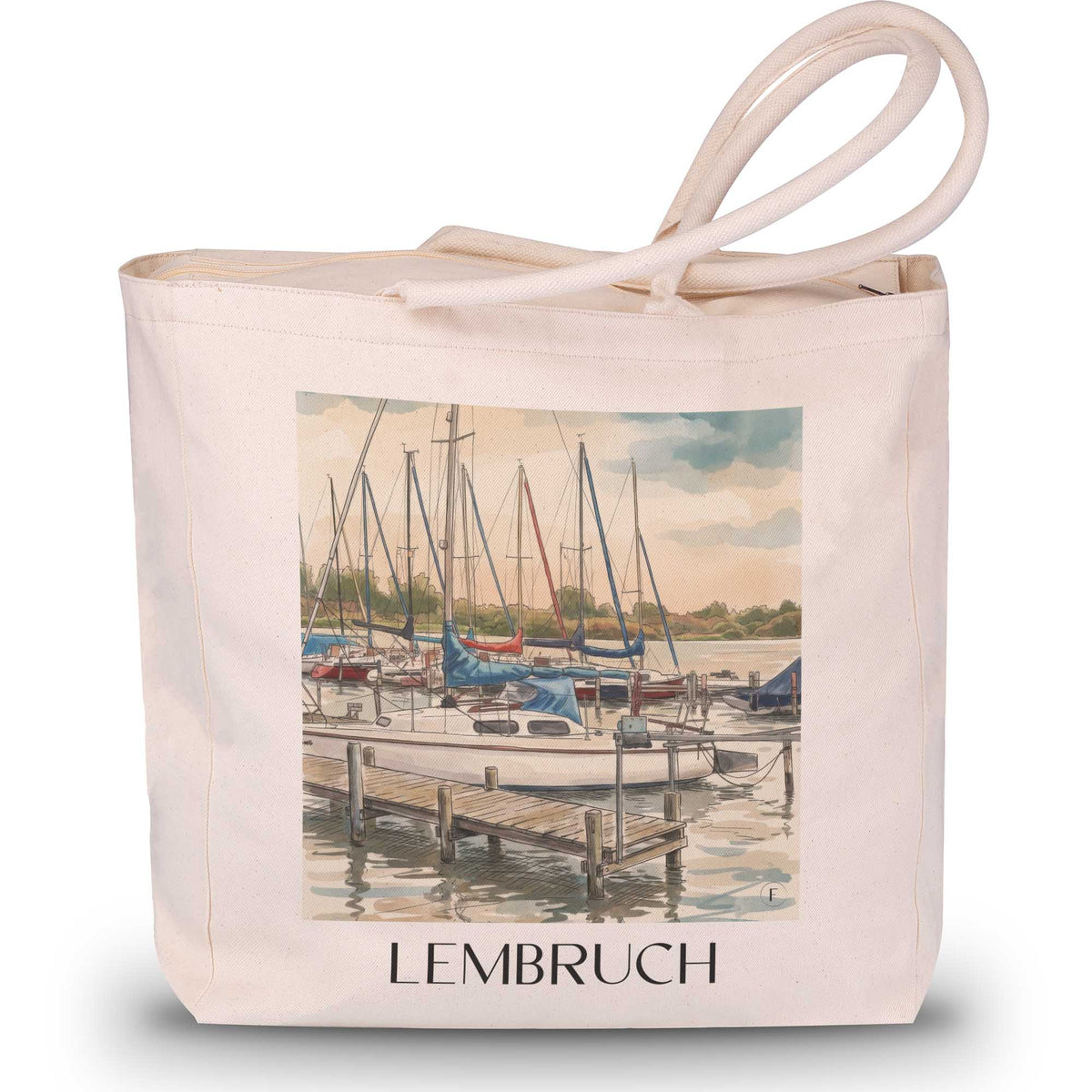 lembruch-niedersachsen-deutschland-einkaufstasche-aquarell