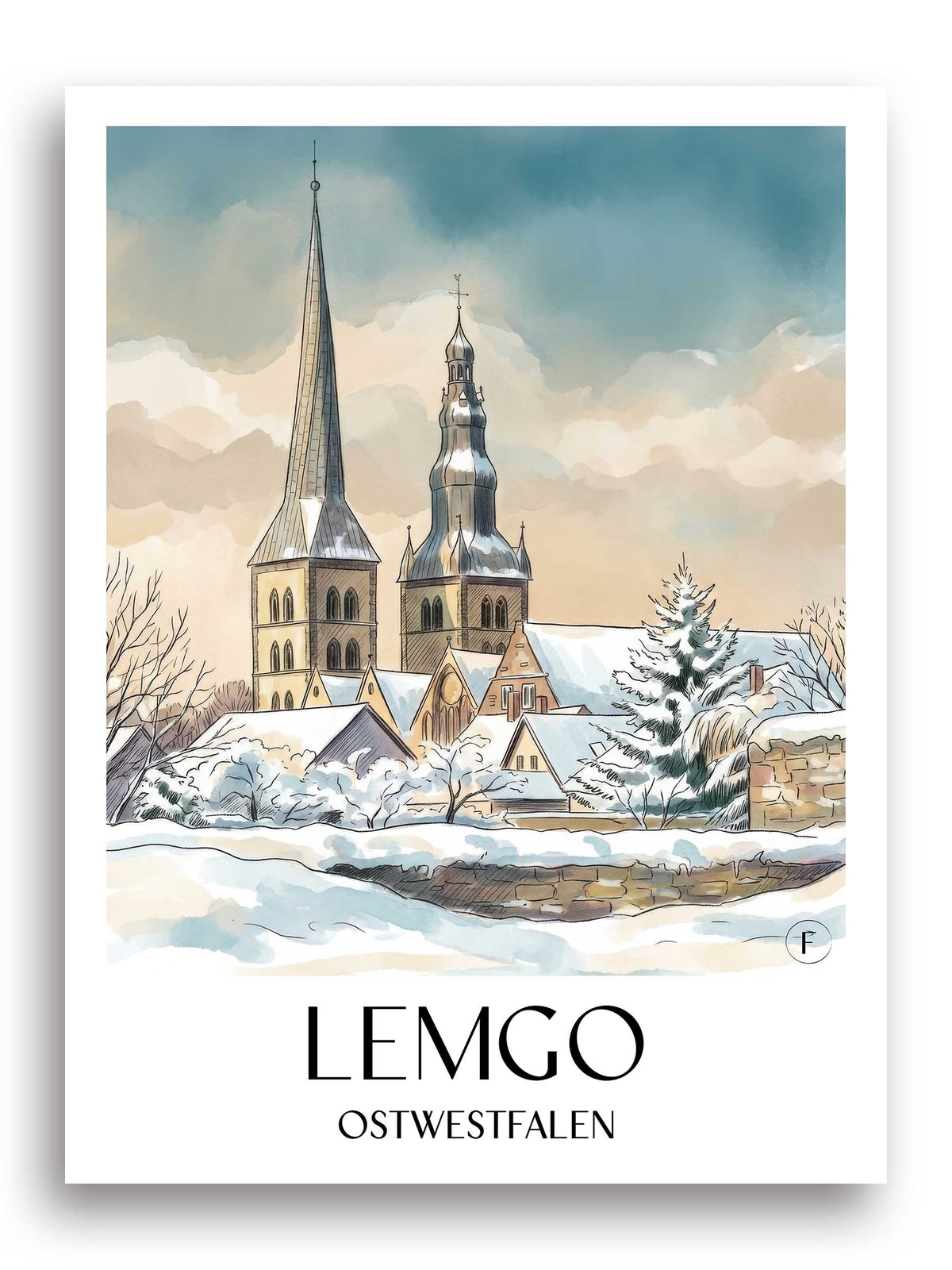 lemgo-(im-winter)-ostwestfalen-deutschland-poster-aquarell