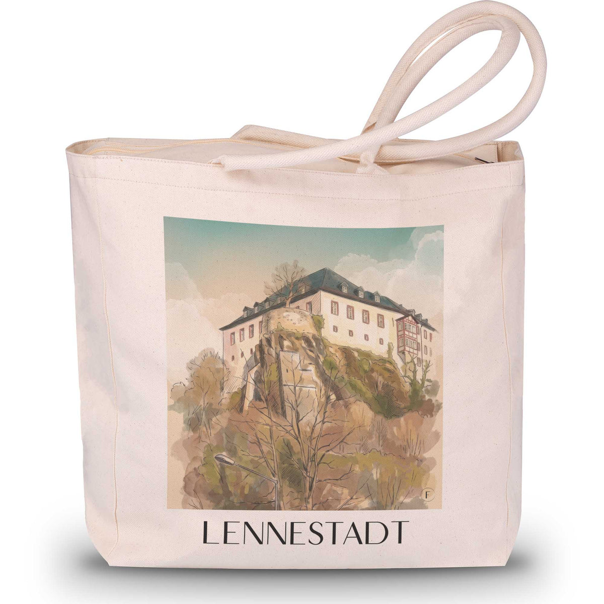 Lennestadt Shopping Tasche - Sauerland - Deutschland Tote Bag - Einkaufstasche im Aquarell Stil - favplace