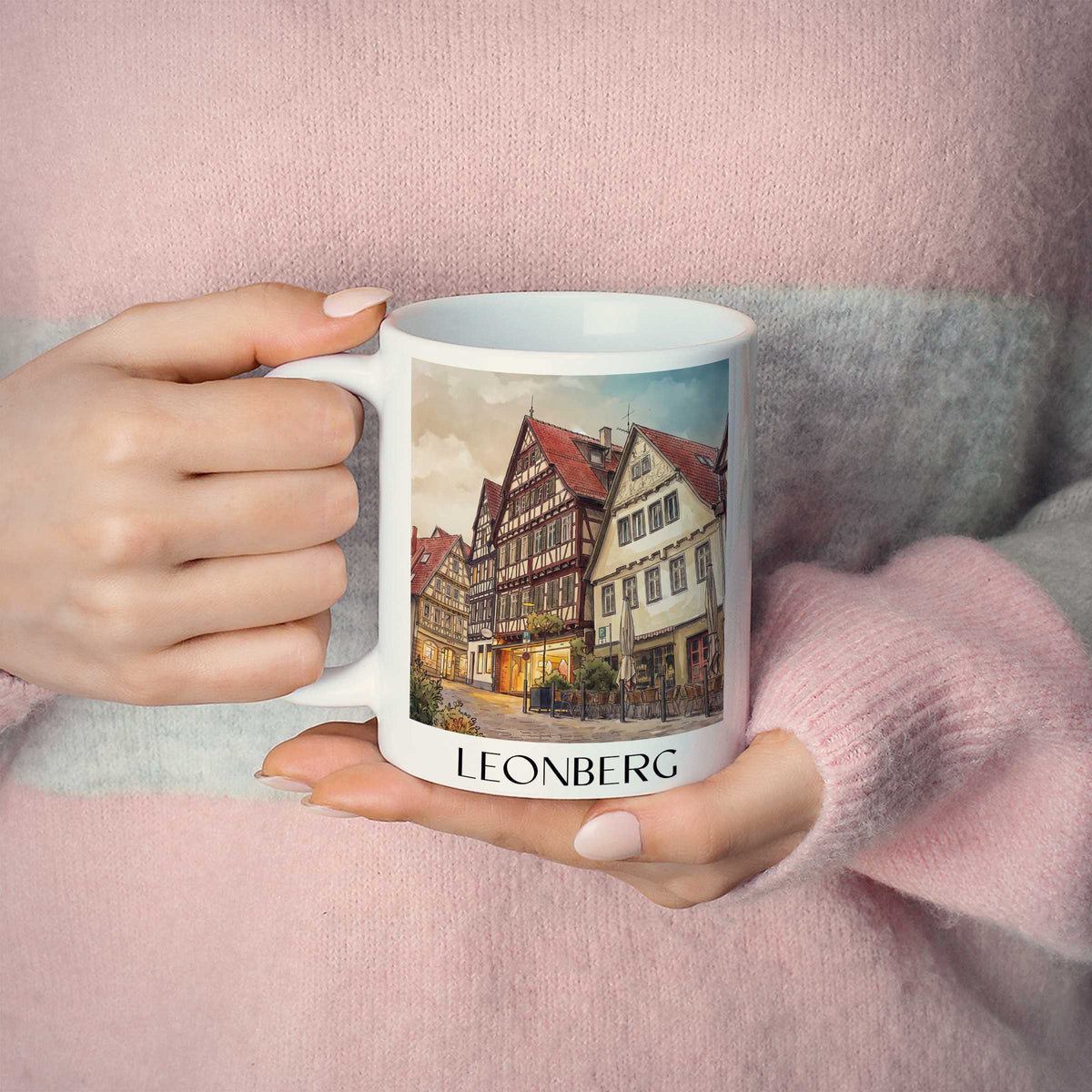 leonberg-heckengäu-deutschland-kaffeebecher-aquarell