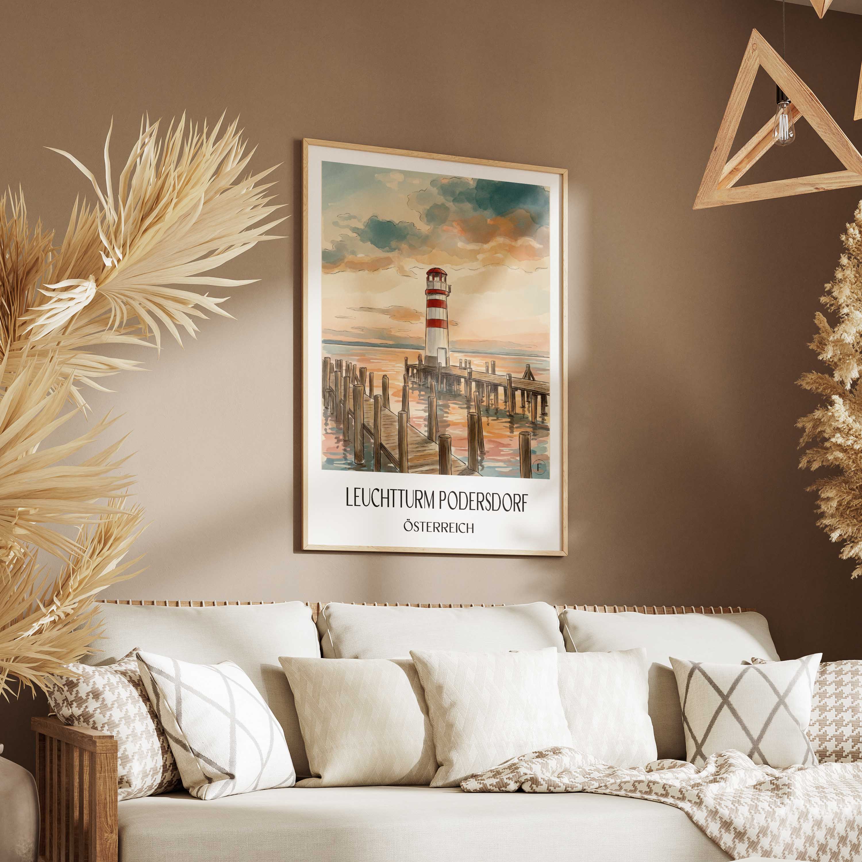 leuchtturm-podersdorf-österreich-österreich-poster-aquarell