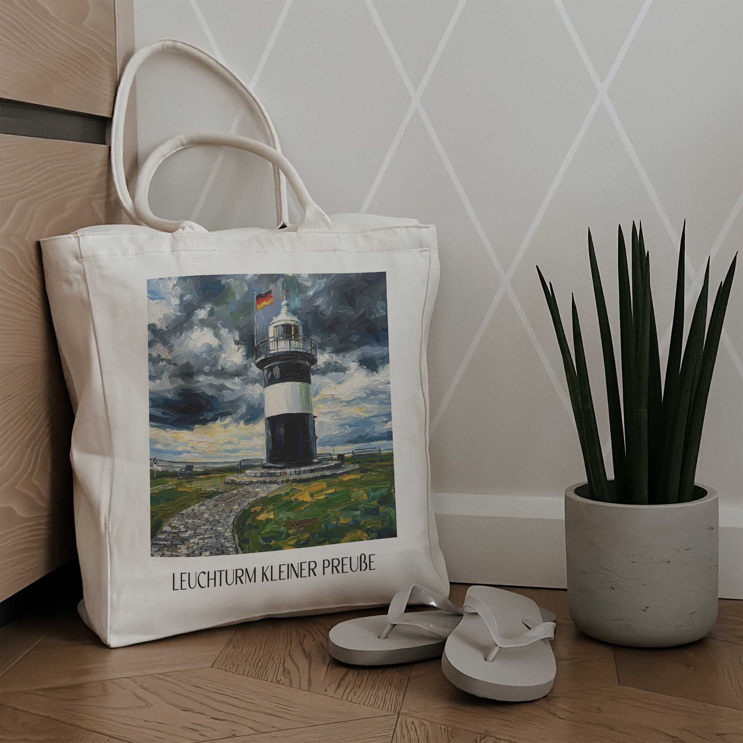 leuchturm-kleiner-preuße-bremen-deutschland-einkaufstasche-oil-painting-oelgemaelde