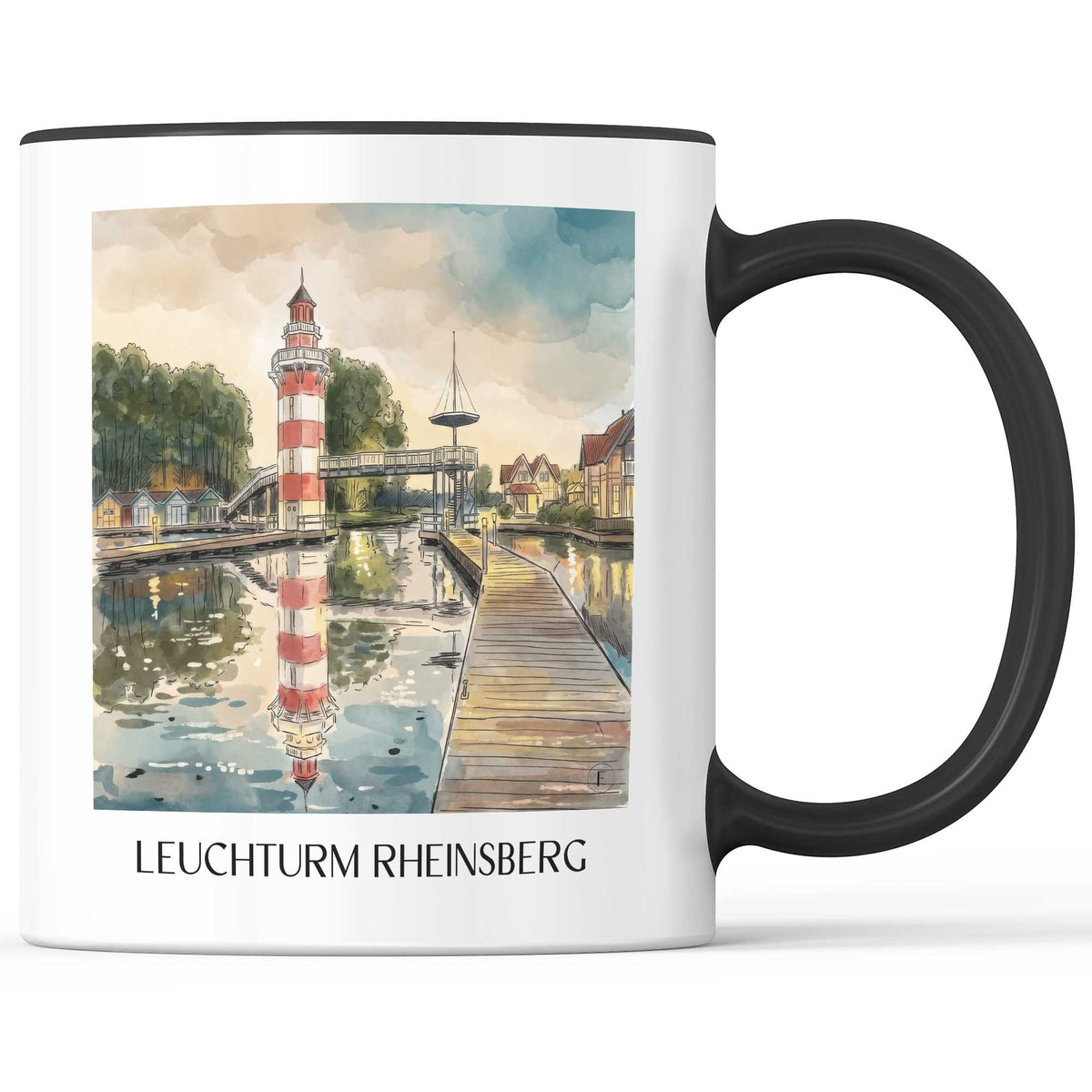 leuchturm-rheinsberg-brandenburg-deutschland-kaffeebecher-aquarell