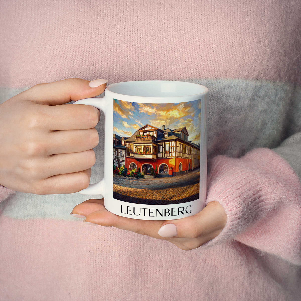 leutenberg-thüringen-deutschland-kaffeebecher-oil-painting-oelgemaelde