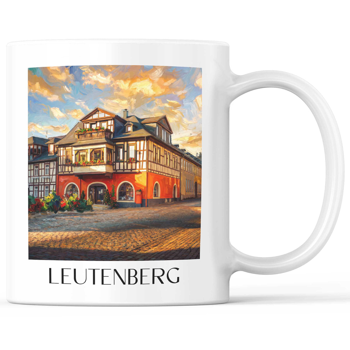 leutenberg-thüringen-deutschland-kaffeebecher-oil-painting-oelgemaelde