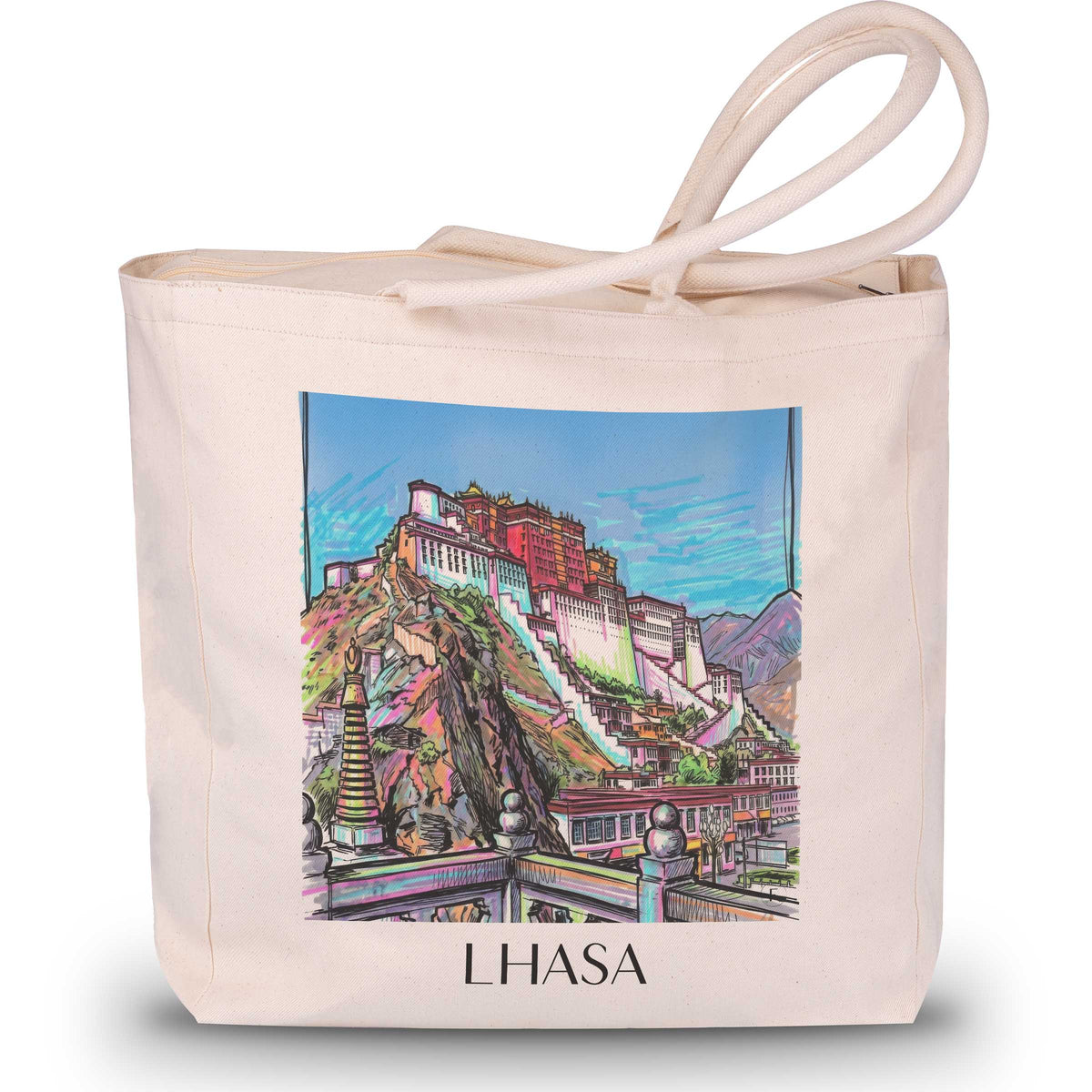 Lhasa - China Tote Bag - Einkaufstasche im Tag Graffiti Stil - favplace