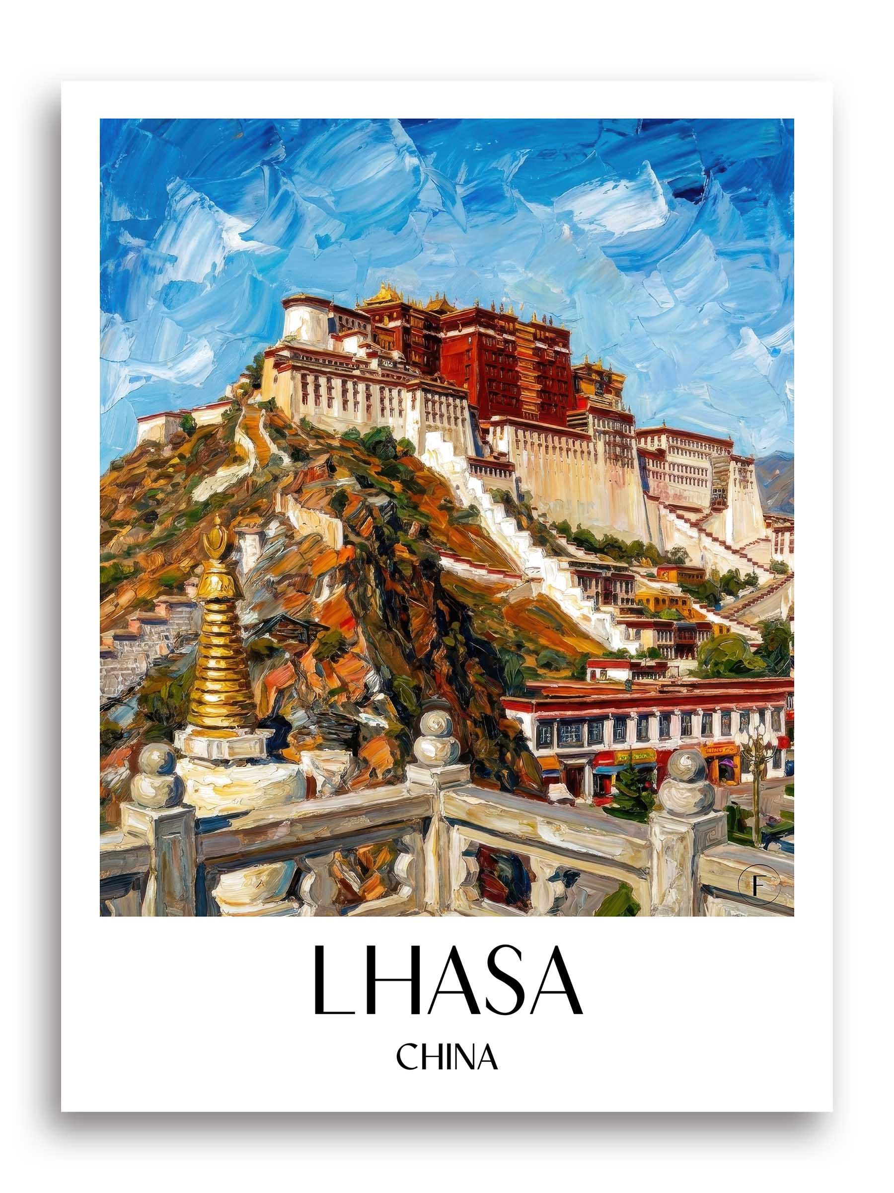 Lhasa Poster - - China Kunstdruck - Ölgemälde von A4 bis A1 - favplace
