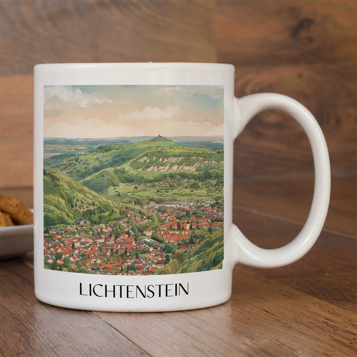 lichtenstein-schwäbische-alb-deutschland-kaffeebecher-aquarell