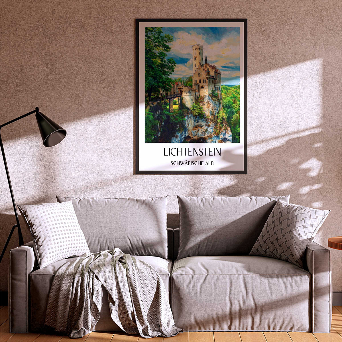 lichtenstein-schwäbische-alb-deutschland-poster-oil-painting-oelgemaelde