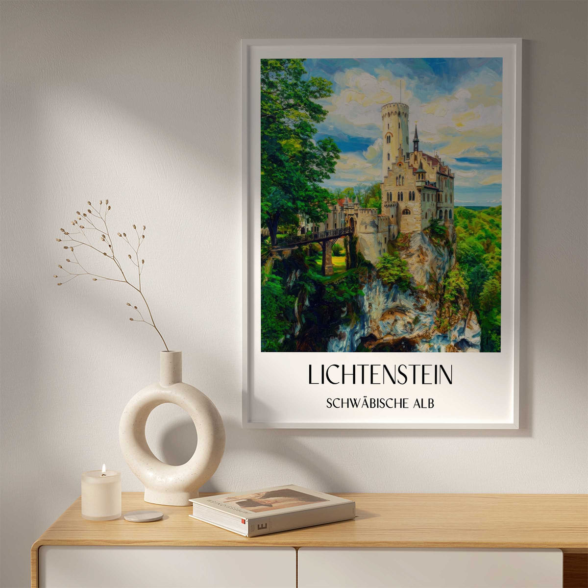 lichtenstein-schwäbische-alb-deutschland-poster-oil-painting-oelgemaelde