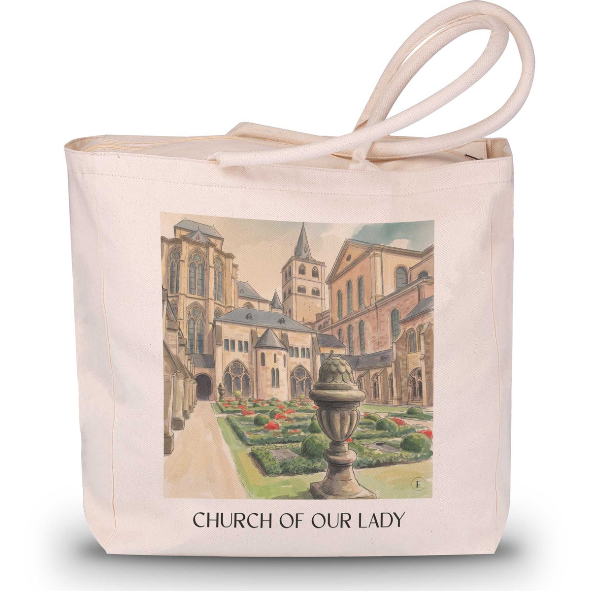 Liebfrauenkirche Shopping Tasche - Trier - Deutschland Tote Bag - Einkaufstasche im Aquarell Stil - favplace