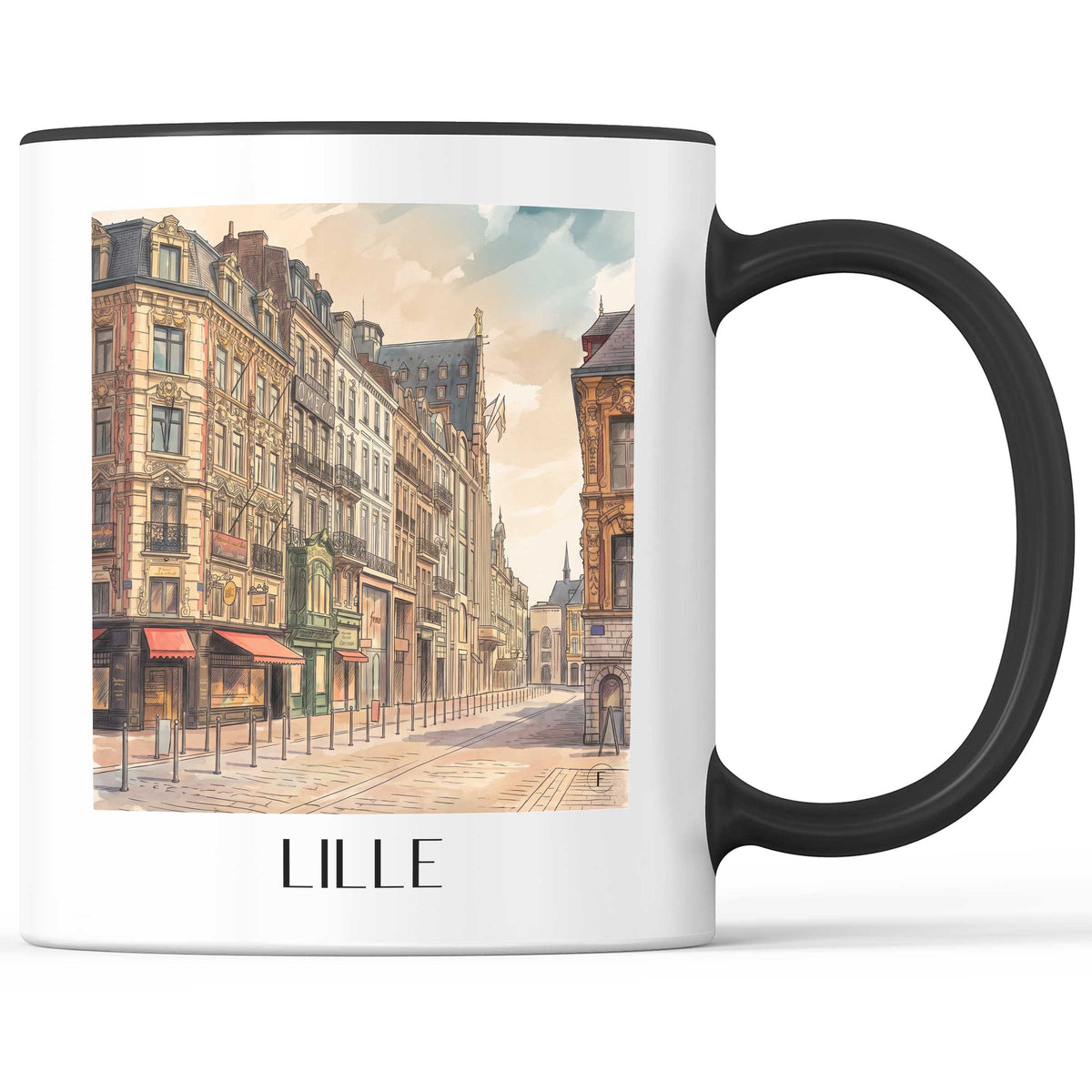 lille-hauts-de-france-frankreich-kaffeebecher-aquarell