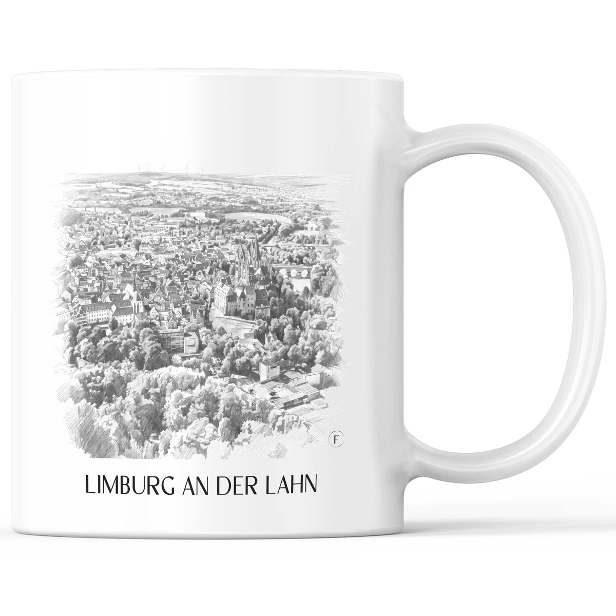Limburg an der Lahn Kaffeebecher - Hessen - Deutschland Becher - Kaffeetasse im Zeichnung Stil