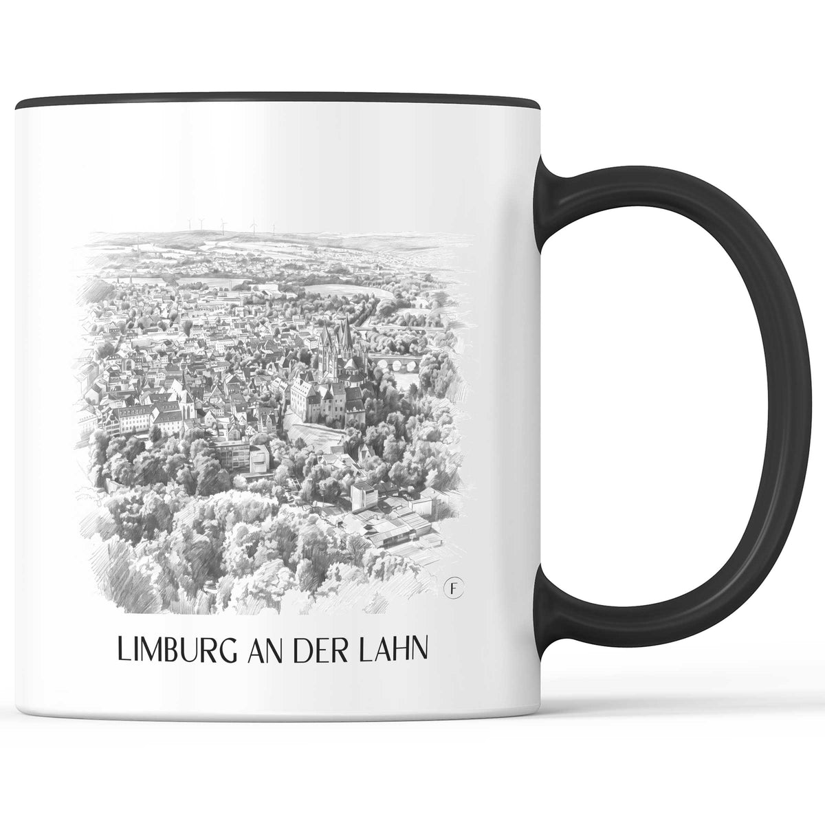 Limburg an der Lahn Kaffeebecher - Hessen - Deutschland Becher - Kaffeetasse im Zeichnung Stil