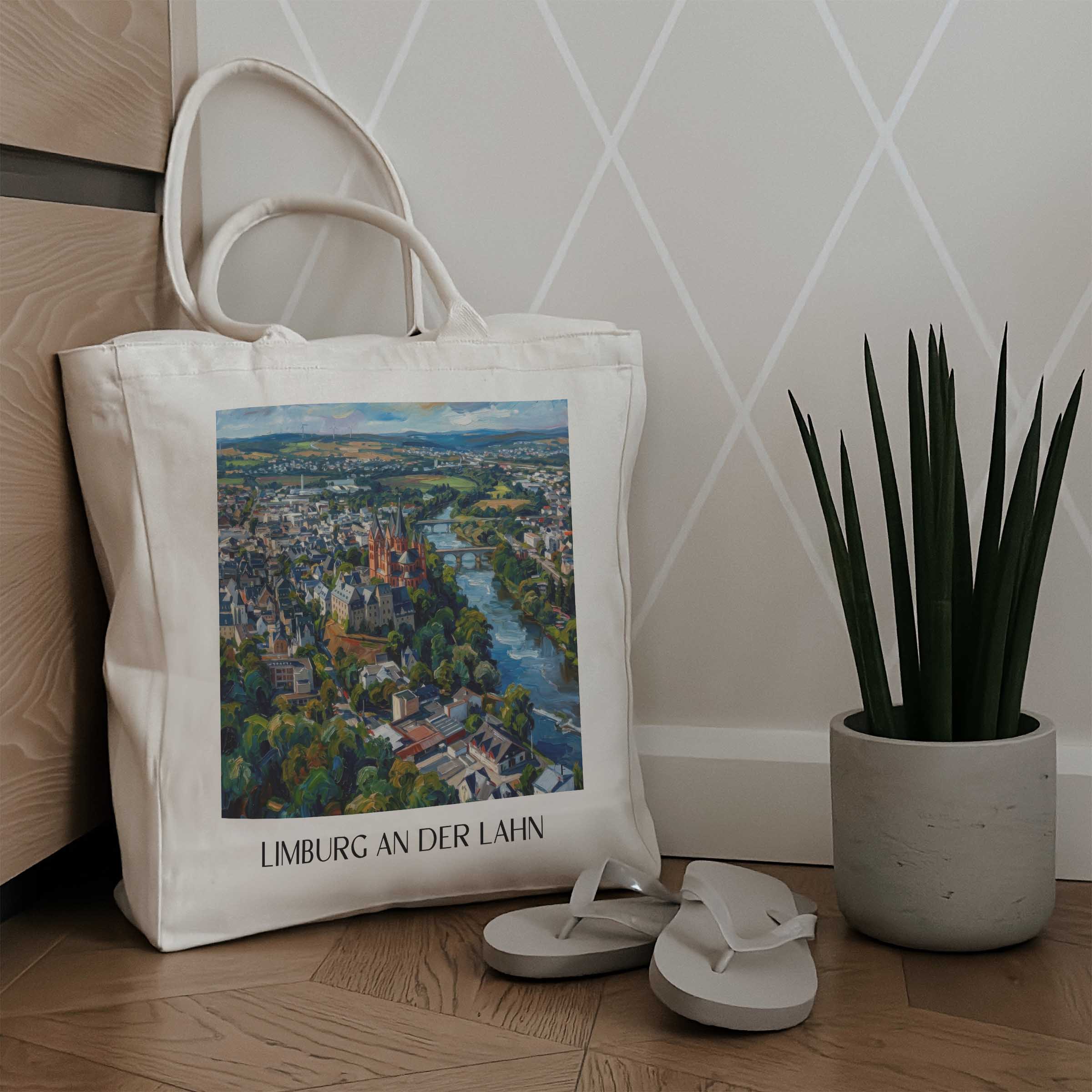 limburg-an-der-lahn-hessen-deutschland-einkaufstasche-oil-painting-oelgemaelde