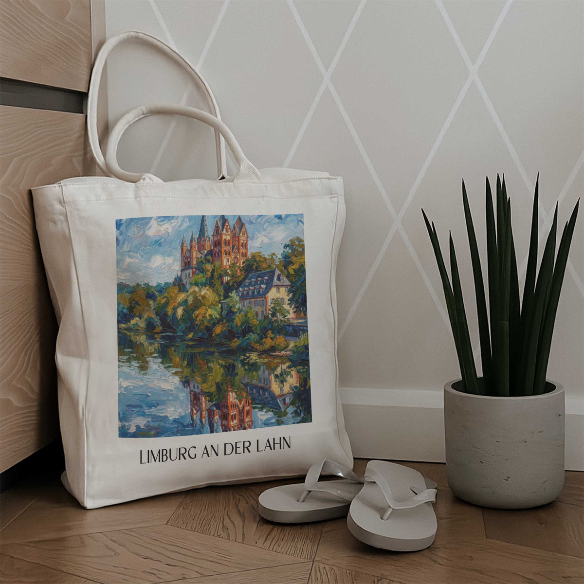 limburg-an-der-lahn-lahntal-deutschland-einkaufstasche-oil-painting-oelgemaelde