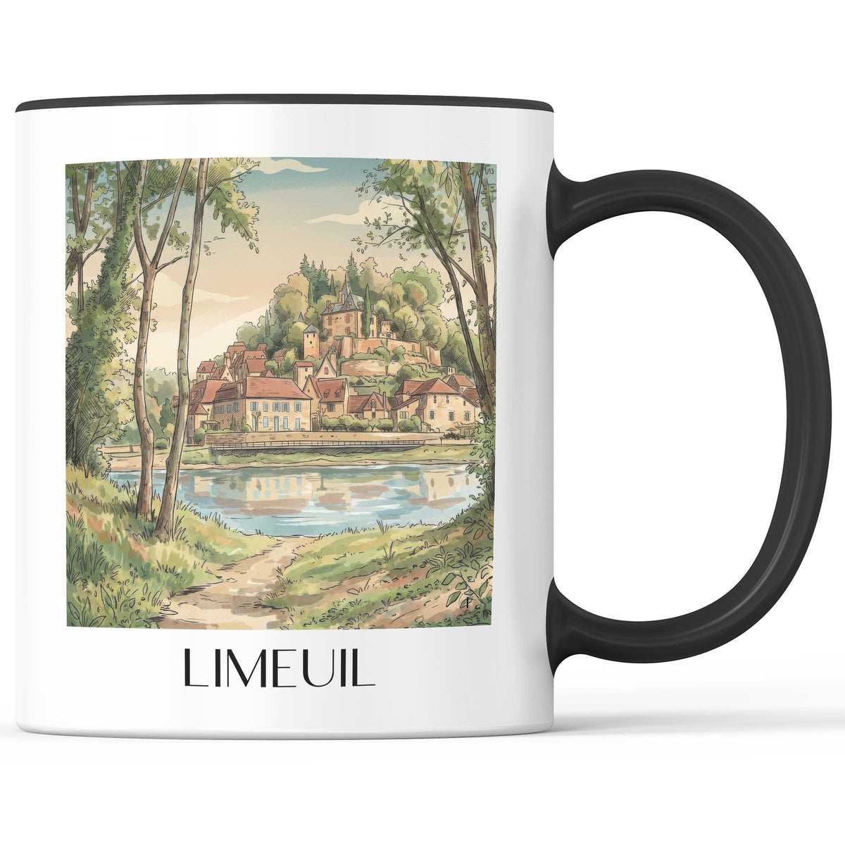 limeuil-vallée-de-la-dordogne-frankreich-kaffeebecher-aquarell