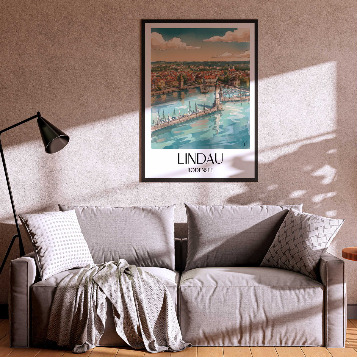 lindau-bodensee-deutschland-poster-aquarell