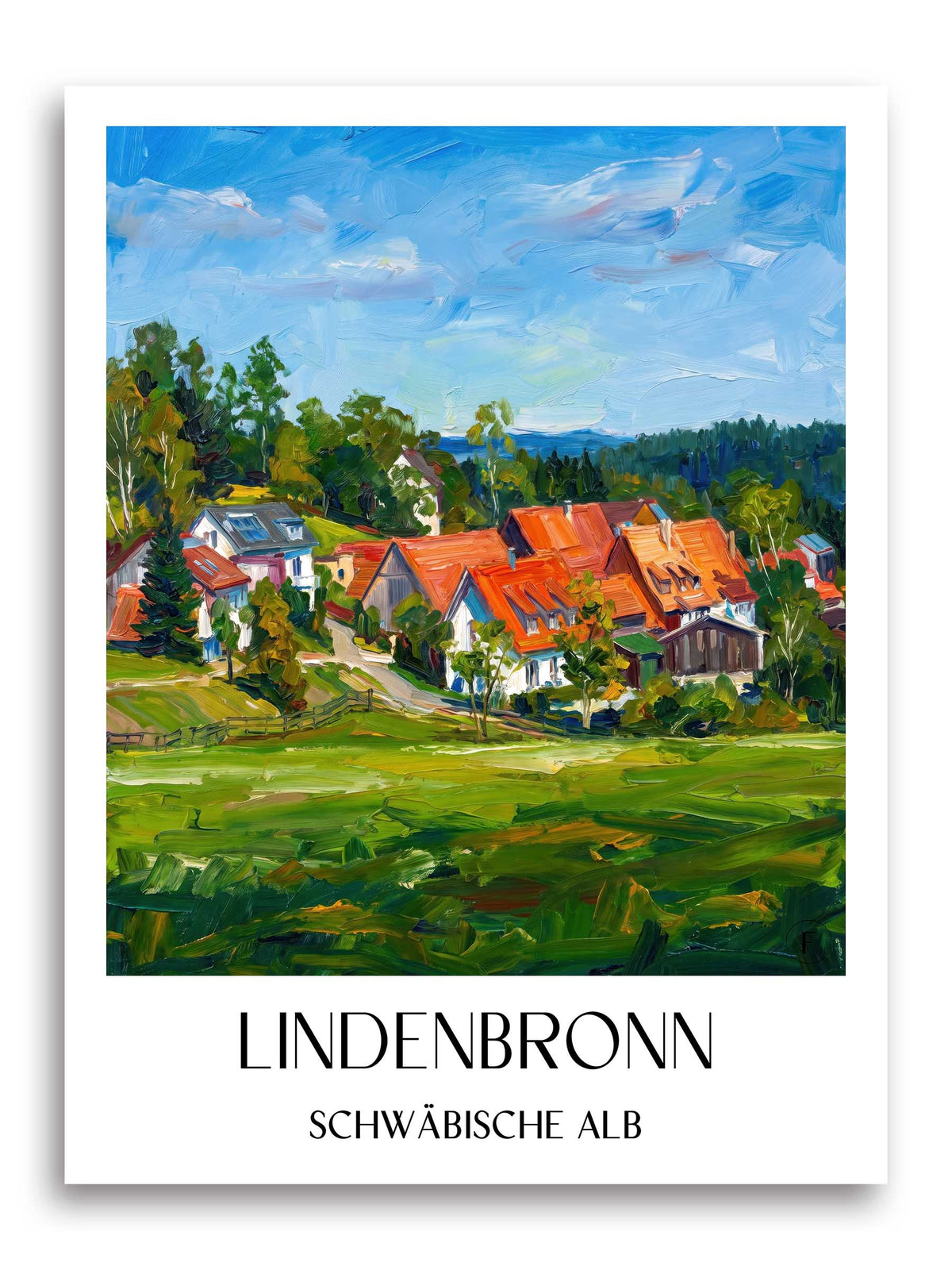 lindenbronn-schwäbische-alb-deutschland-poster-oil-painting-oelgemaelde