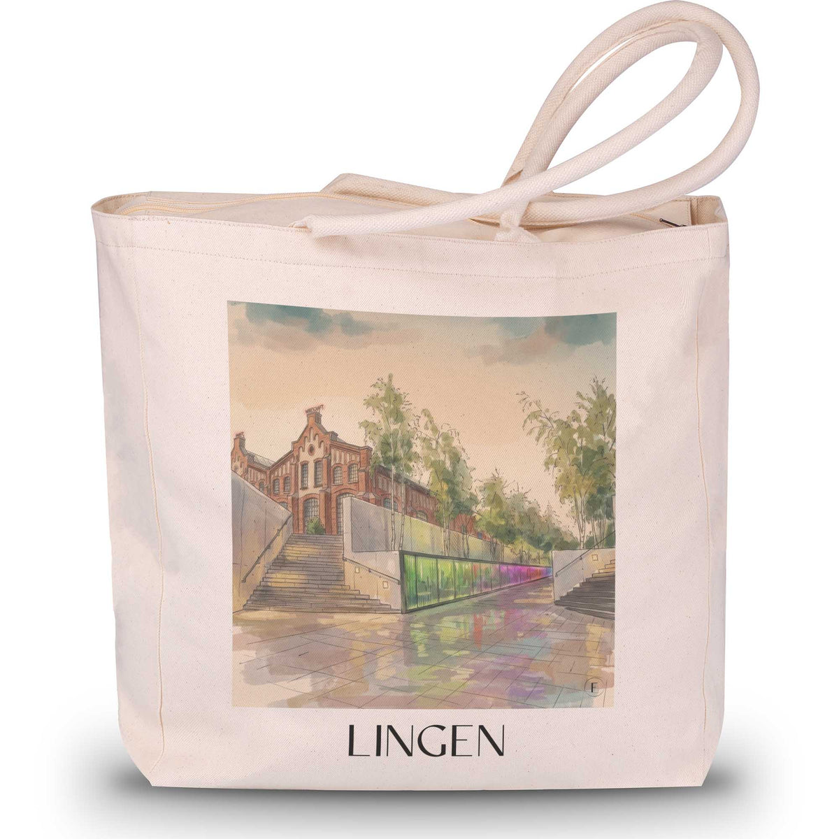 lingen-niedersachsen-deutschland-einkaufstasche-aquarell