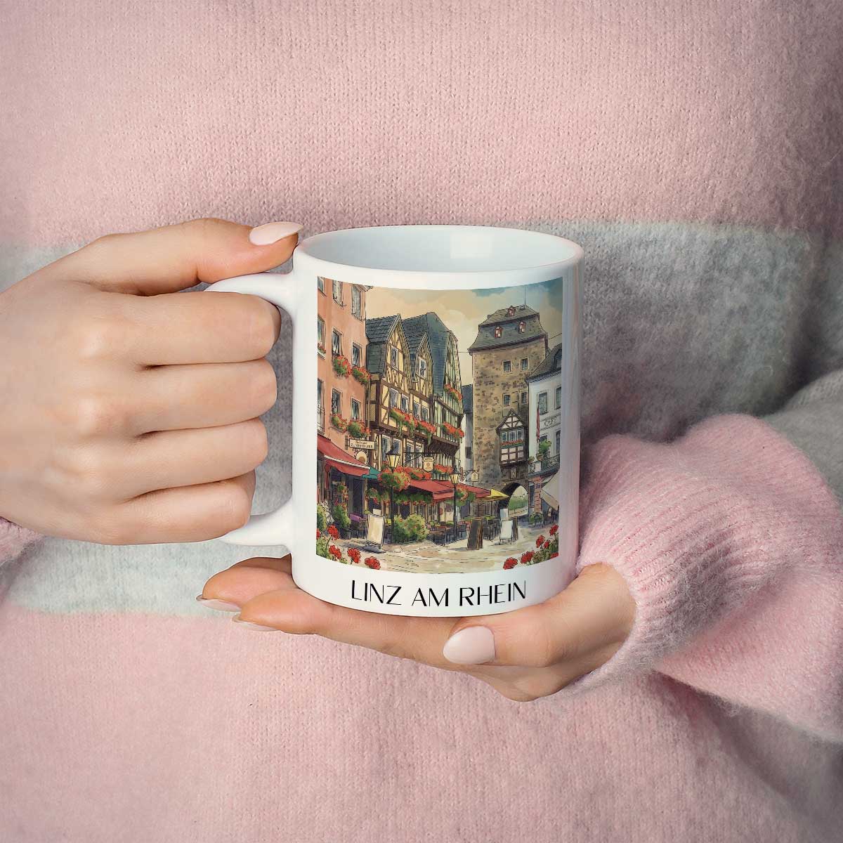 linz-am-rhein-mittelrhein-deutschland-kaffeebecher-aquarell