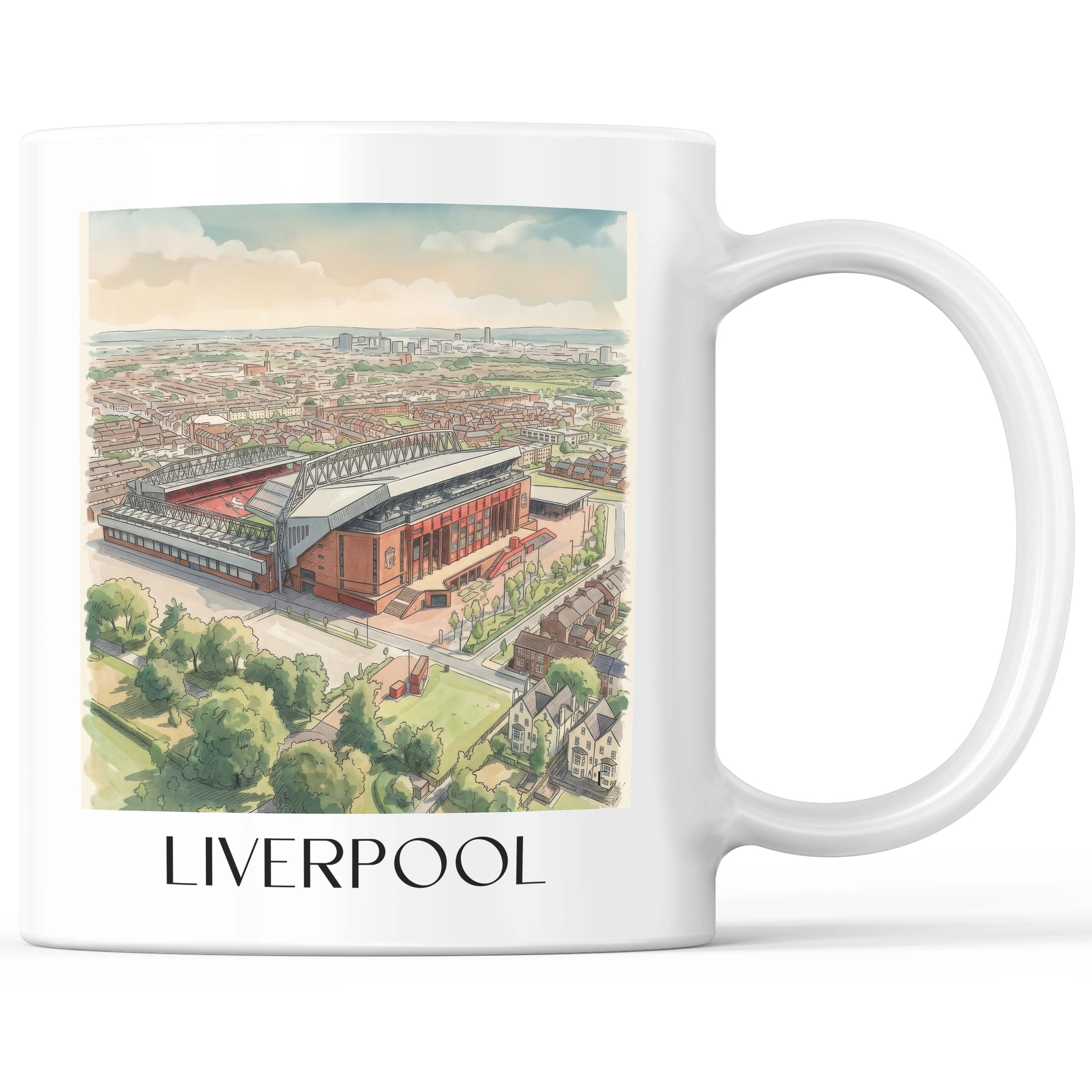 Liverpool - England Becher - Kaffeetasse im Aquarell Stil - favplace