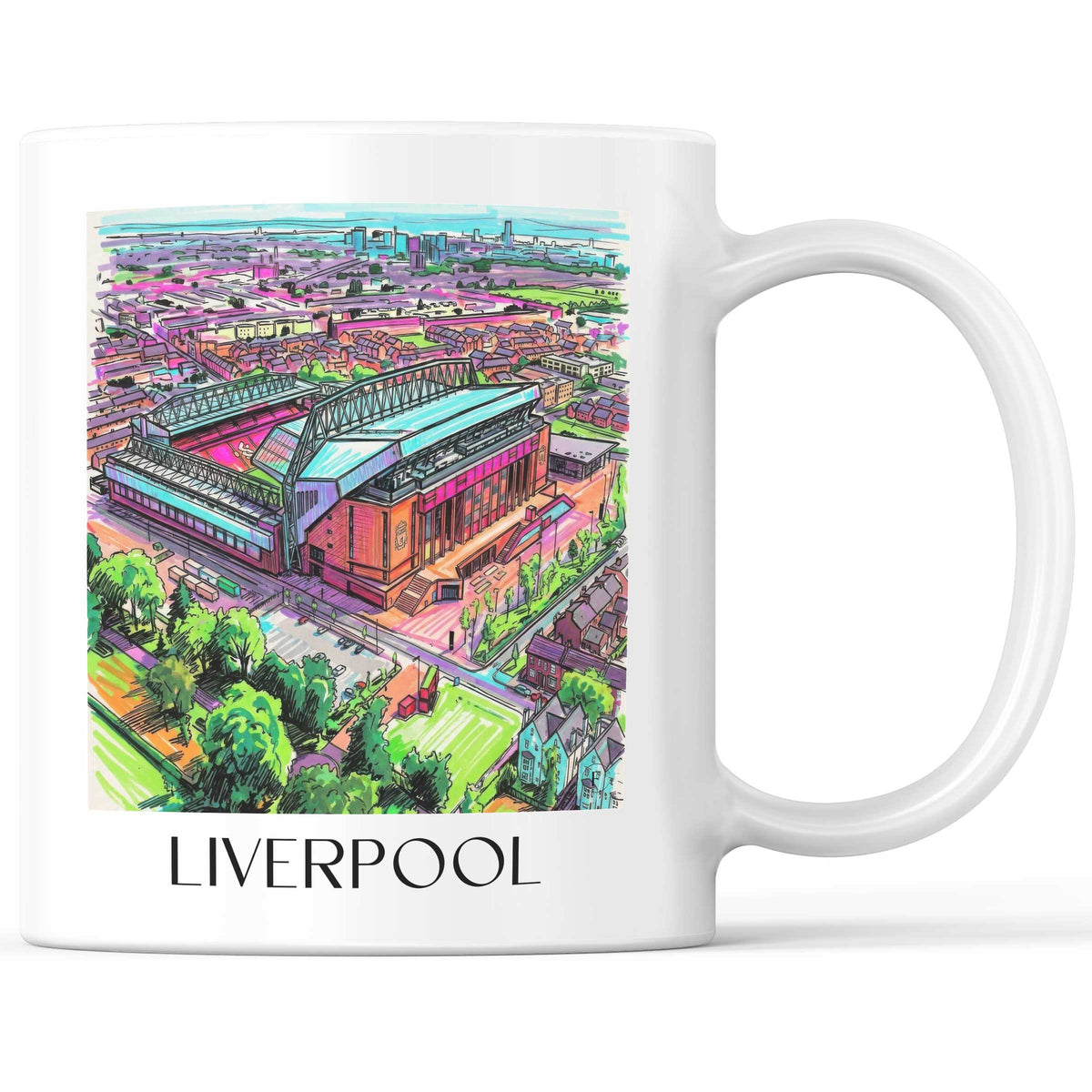 Liverpool - England Becher - Kaffeetasse im Tag Graffiti Stil - favplace