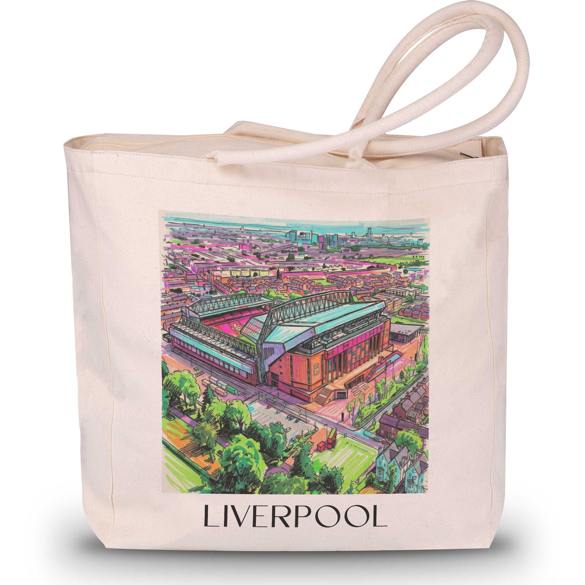Liverpool - England Tote Bag - Einkaufstasche im Tag Graffiti Stil - favplace