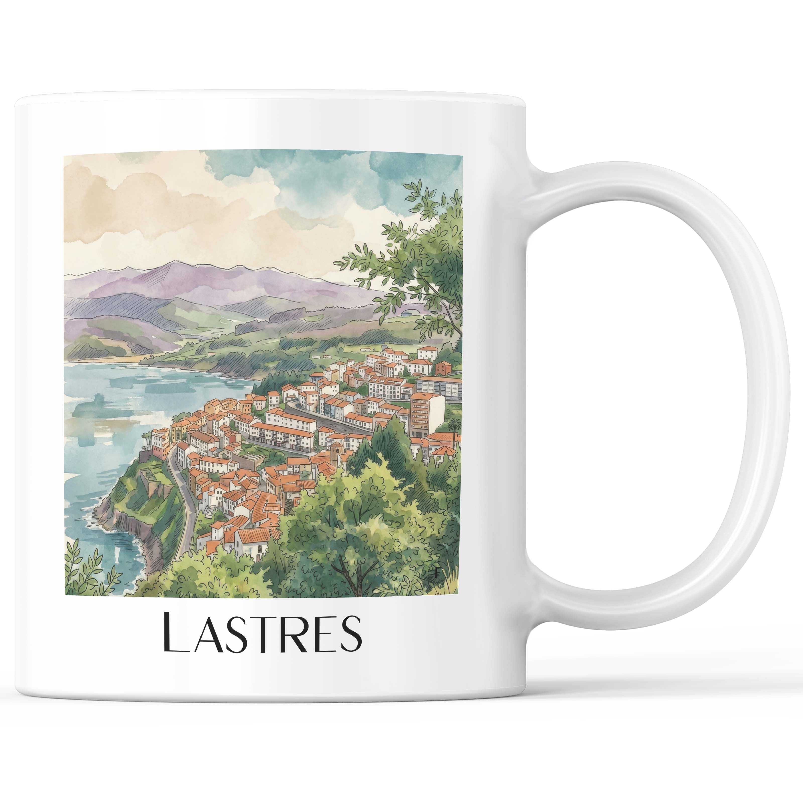 Llastres Kaffeebecher - Spanien - Spanien Becher - Kaffeetasse im Aquarell Stil - favplace