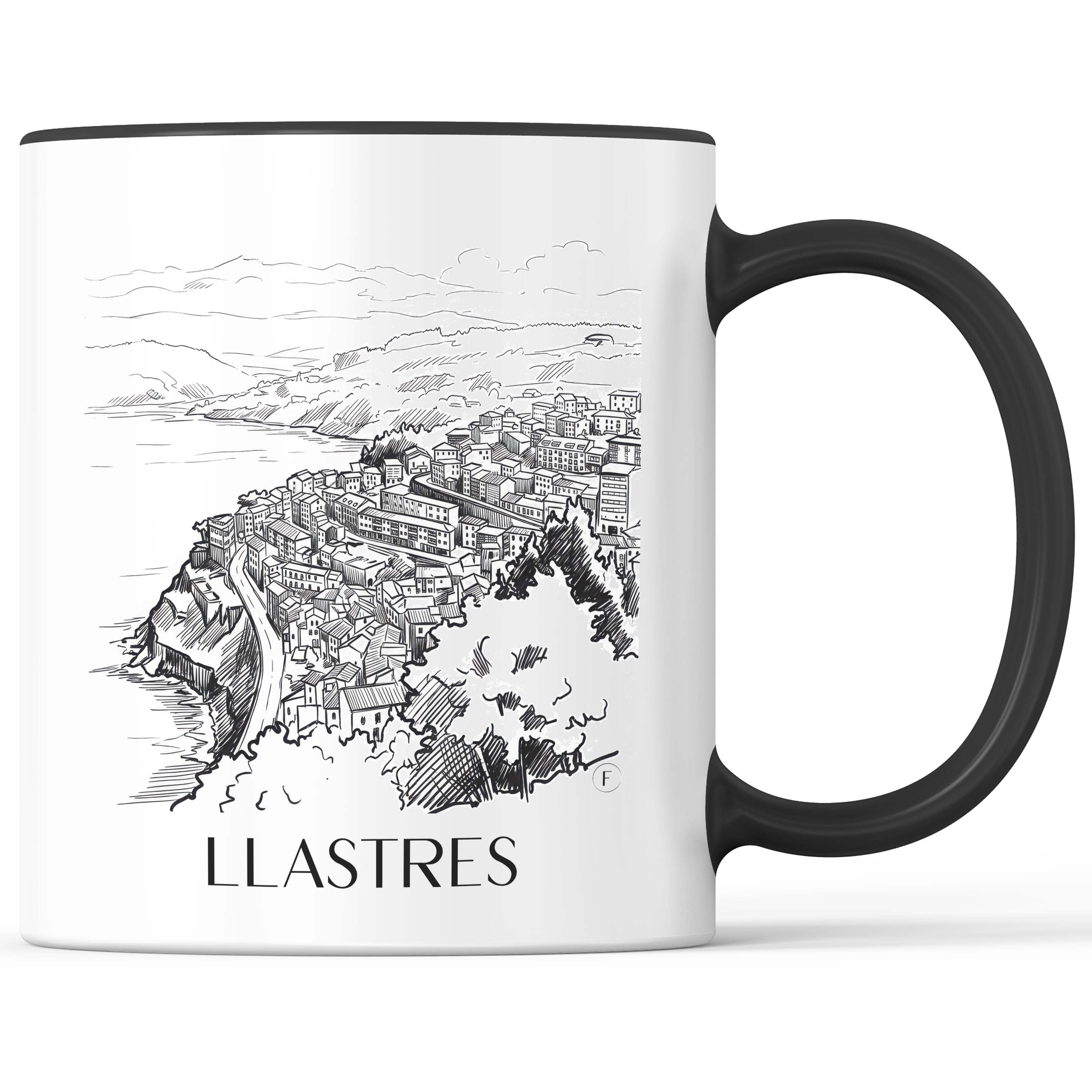 llastres-spanien-spanien-kaffeebecher-skizze