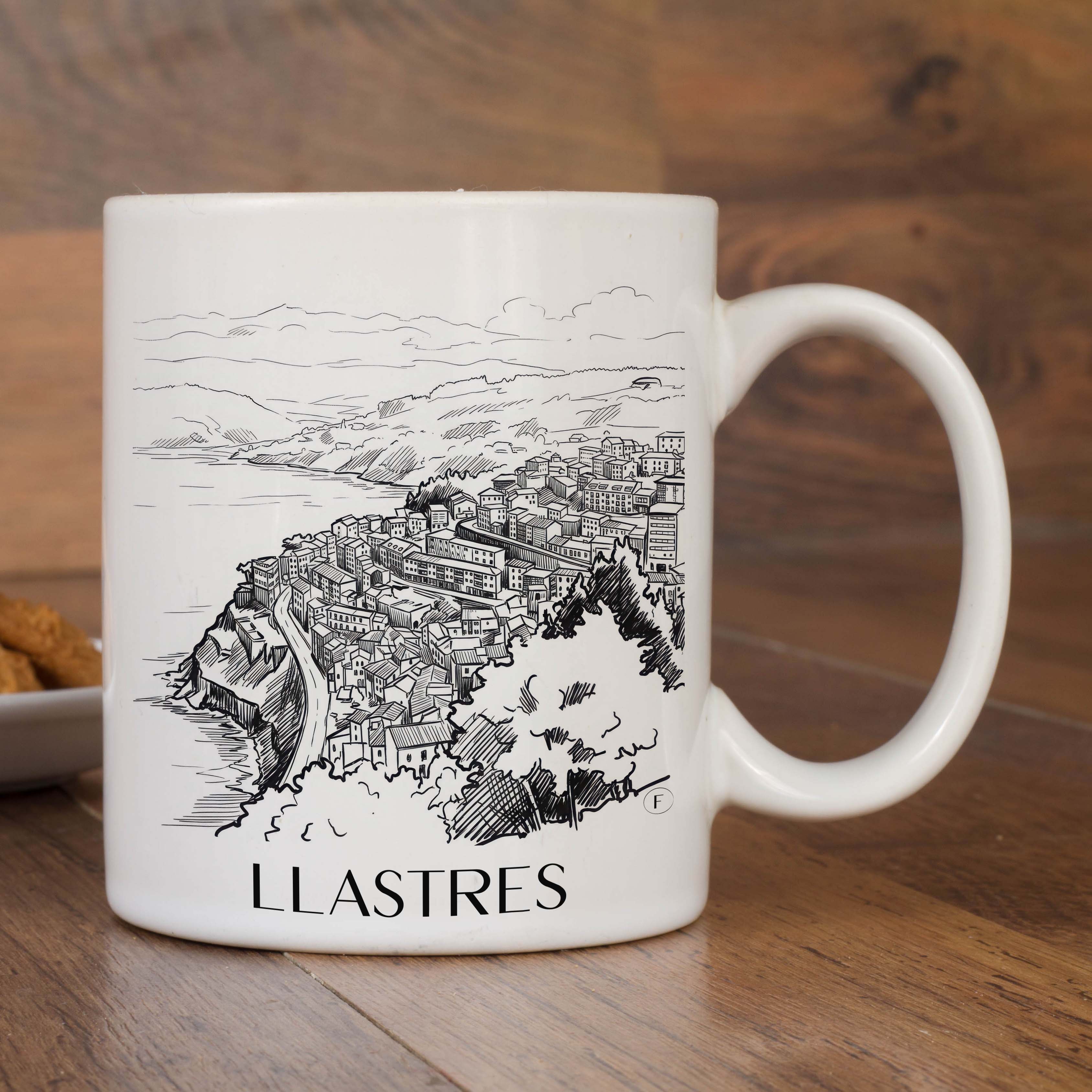 llastres-spanien-spanien-kaffeebecher-skizze
