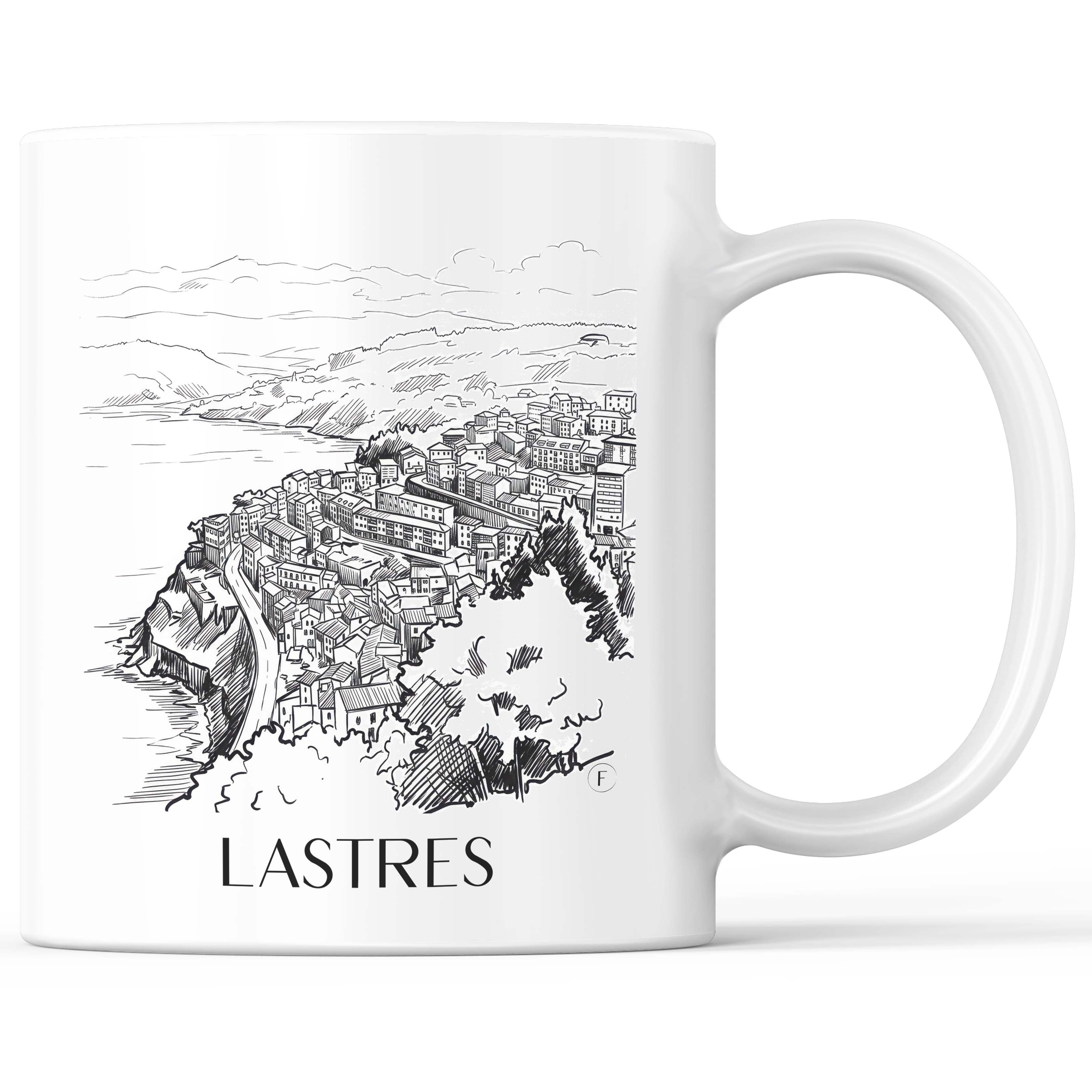 Llastres Kaffeebecher - Spanien - Spanien Becher - Kaffeetasse im Skizze Stil - favplace
