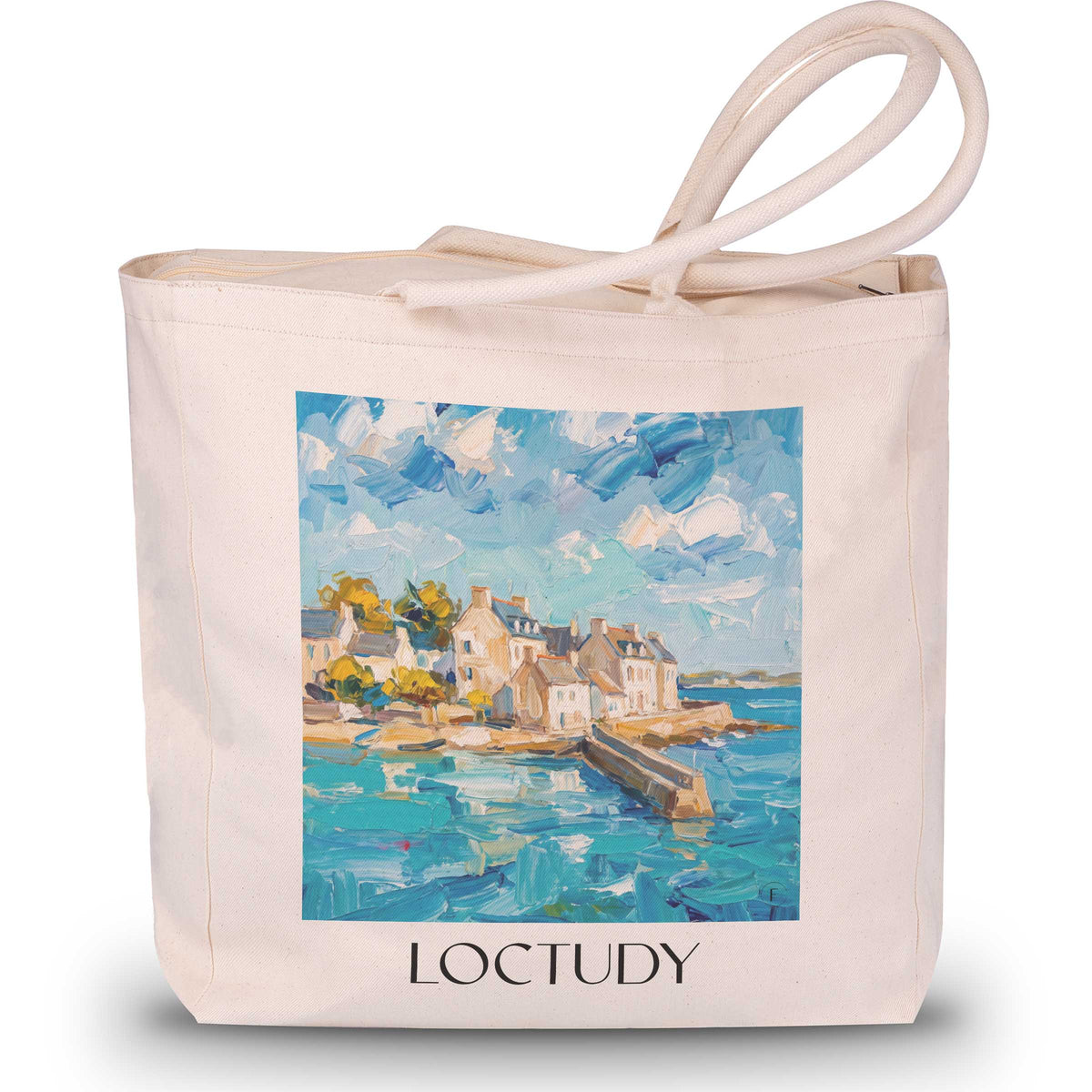 loctudy-pays-bigouden-frankreich-einkaufstasche-oil-painting-oelgemaelde