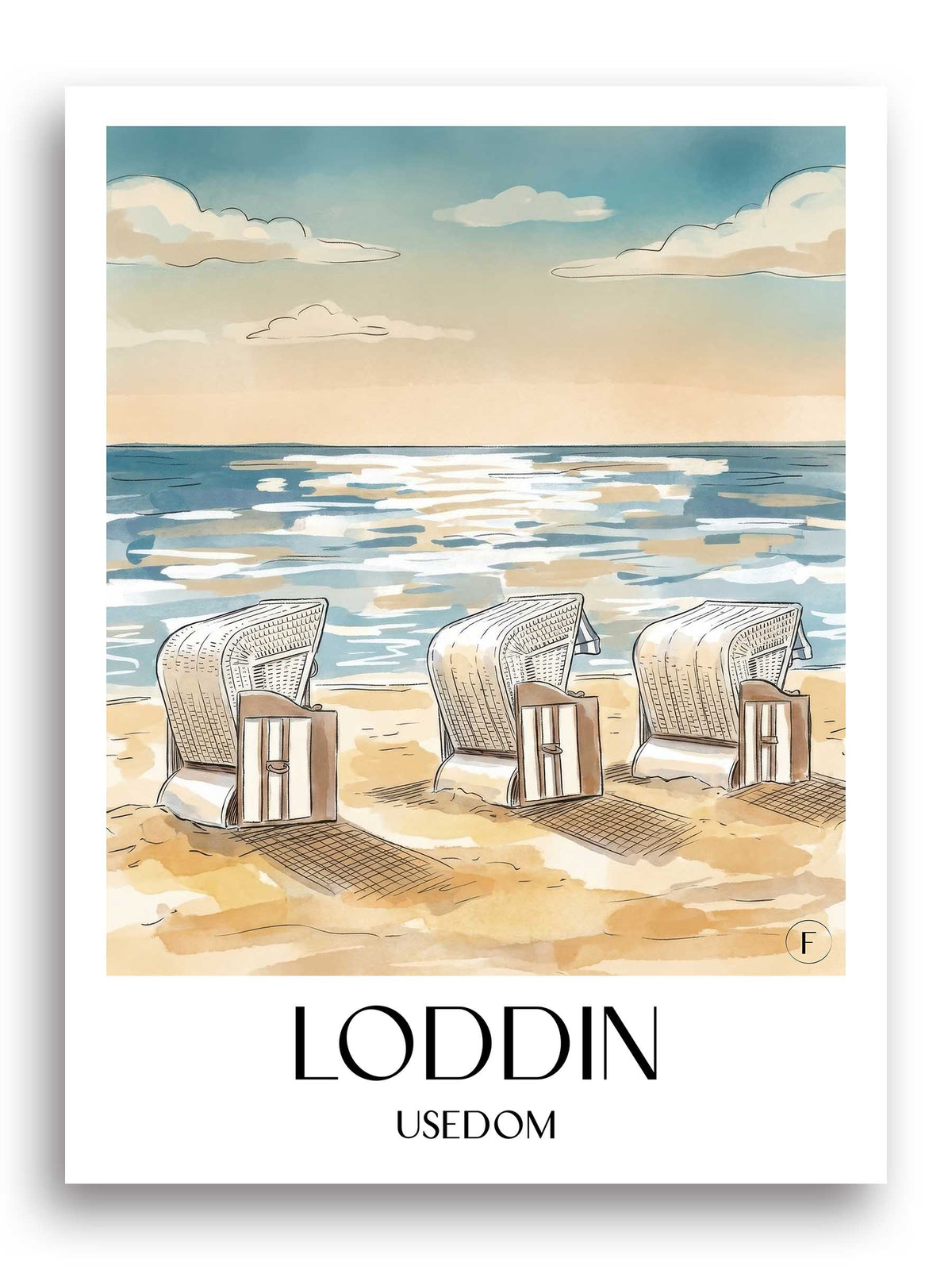 loddin-usedom-deutschland-poster-aquarell