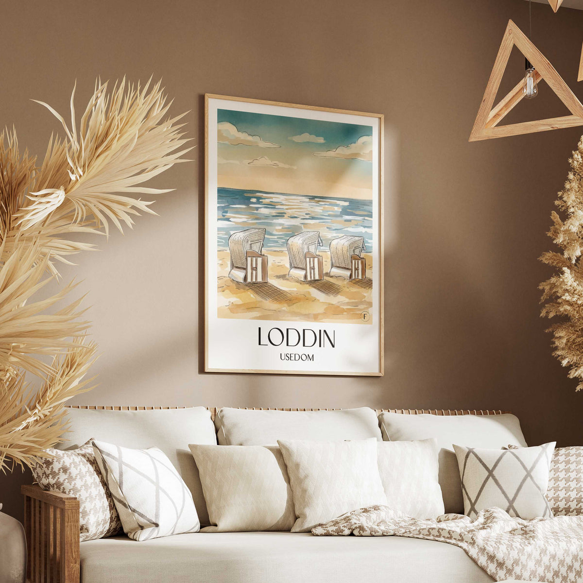 loddin-usedom-deutschland-poster-aquarell