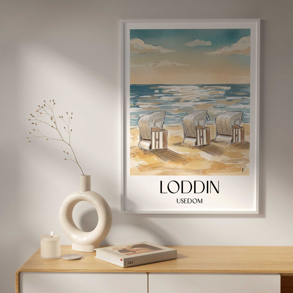 loddin-usedom-deutschland-poster-aquarell