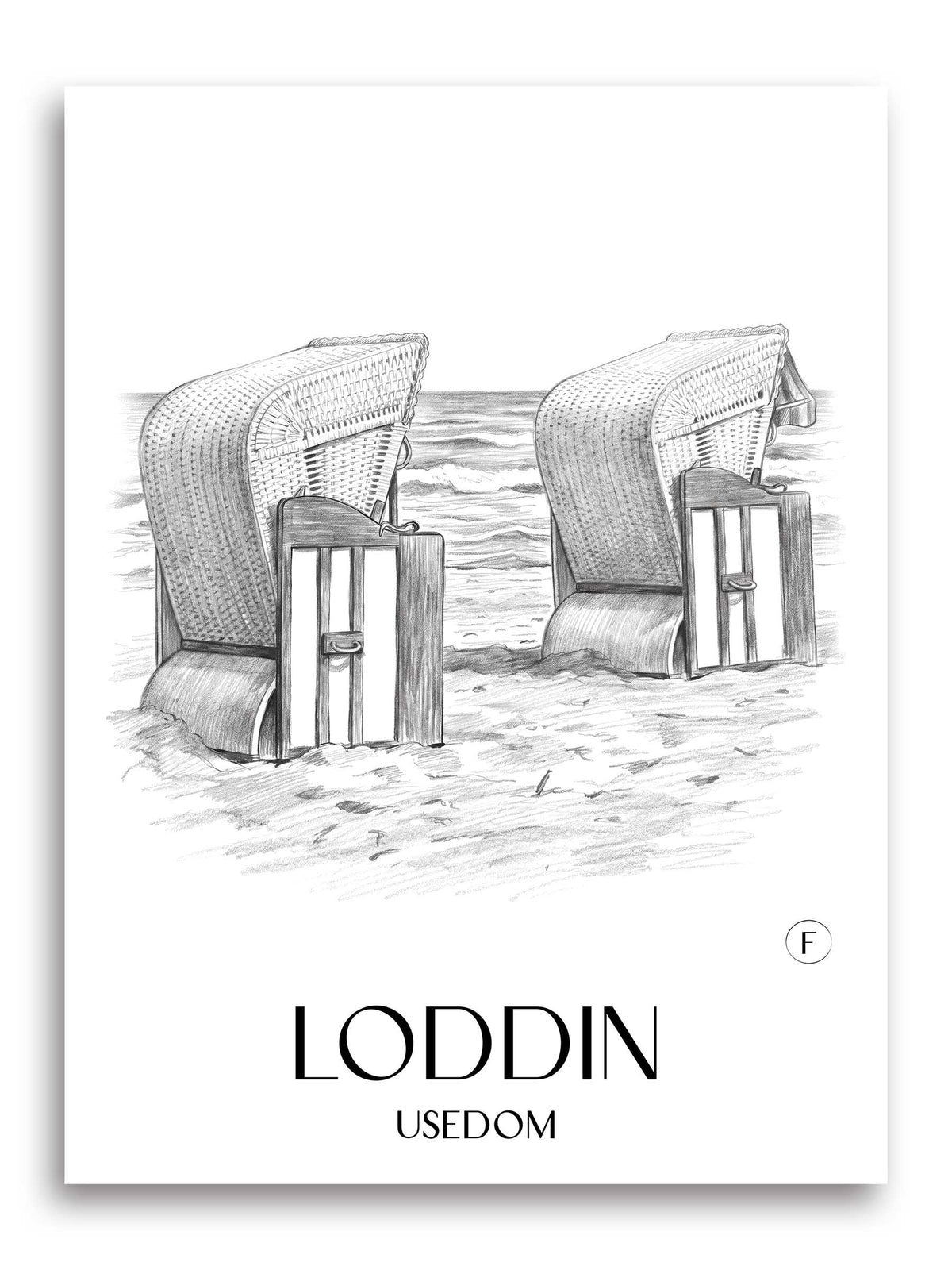 loddin-usedom-deutschland-poster-bleistift-zeichnung-drawing