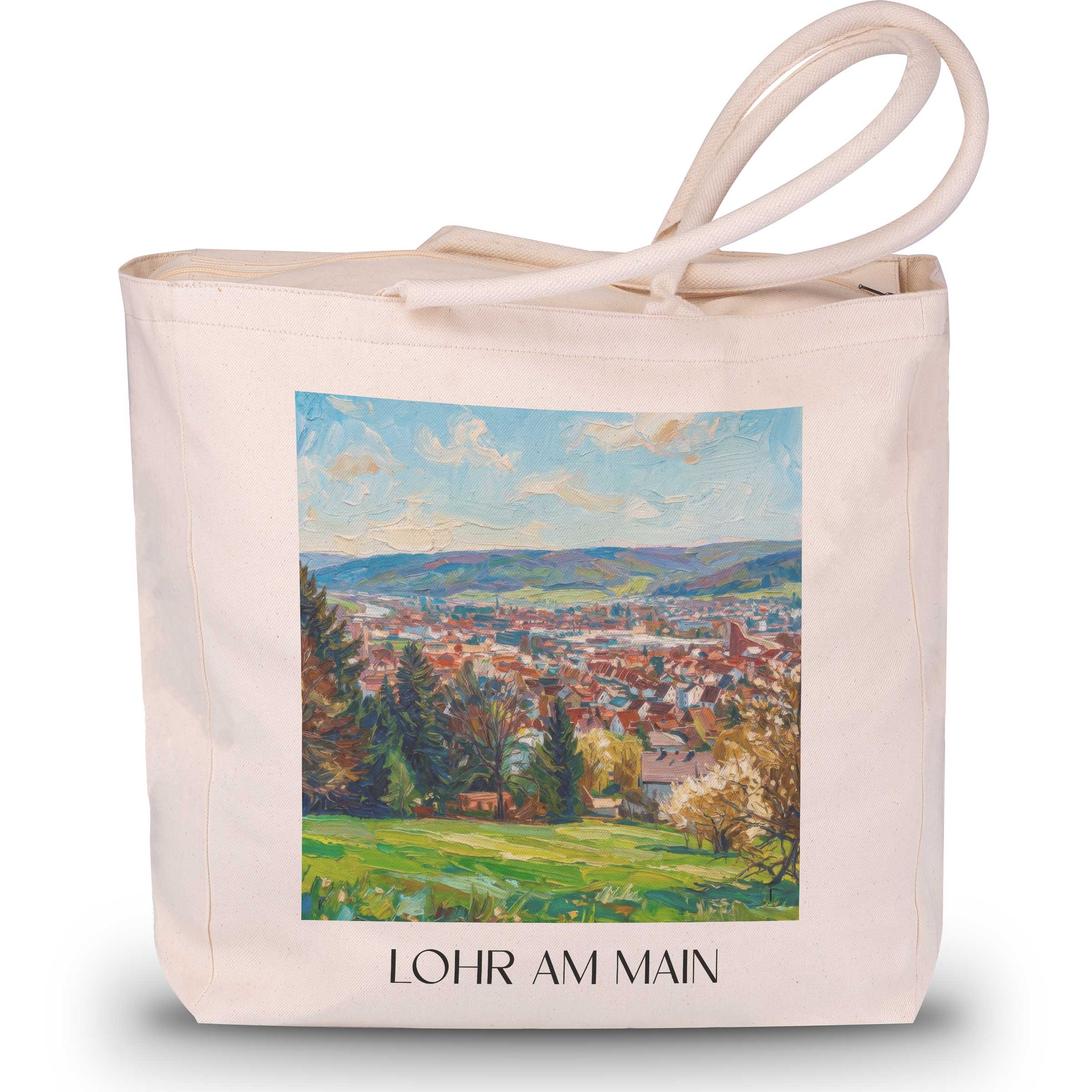lohr-am-main-unterfranken-deutschland-einkaufstasche-oil-painting-oelgemaelde