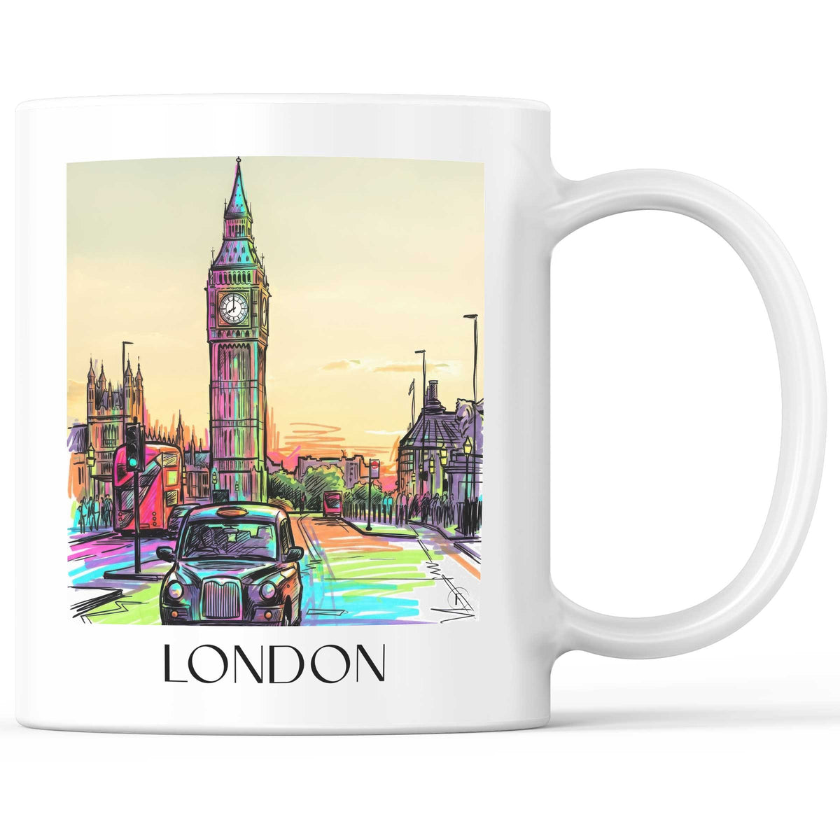 London - England Becher - Kaffeetasse im Tag Graffiti Stil - favplace