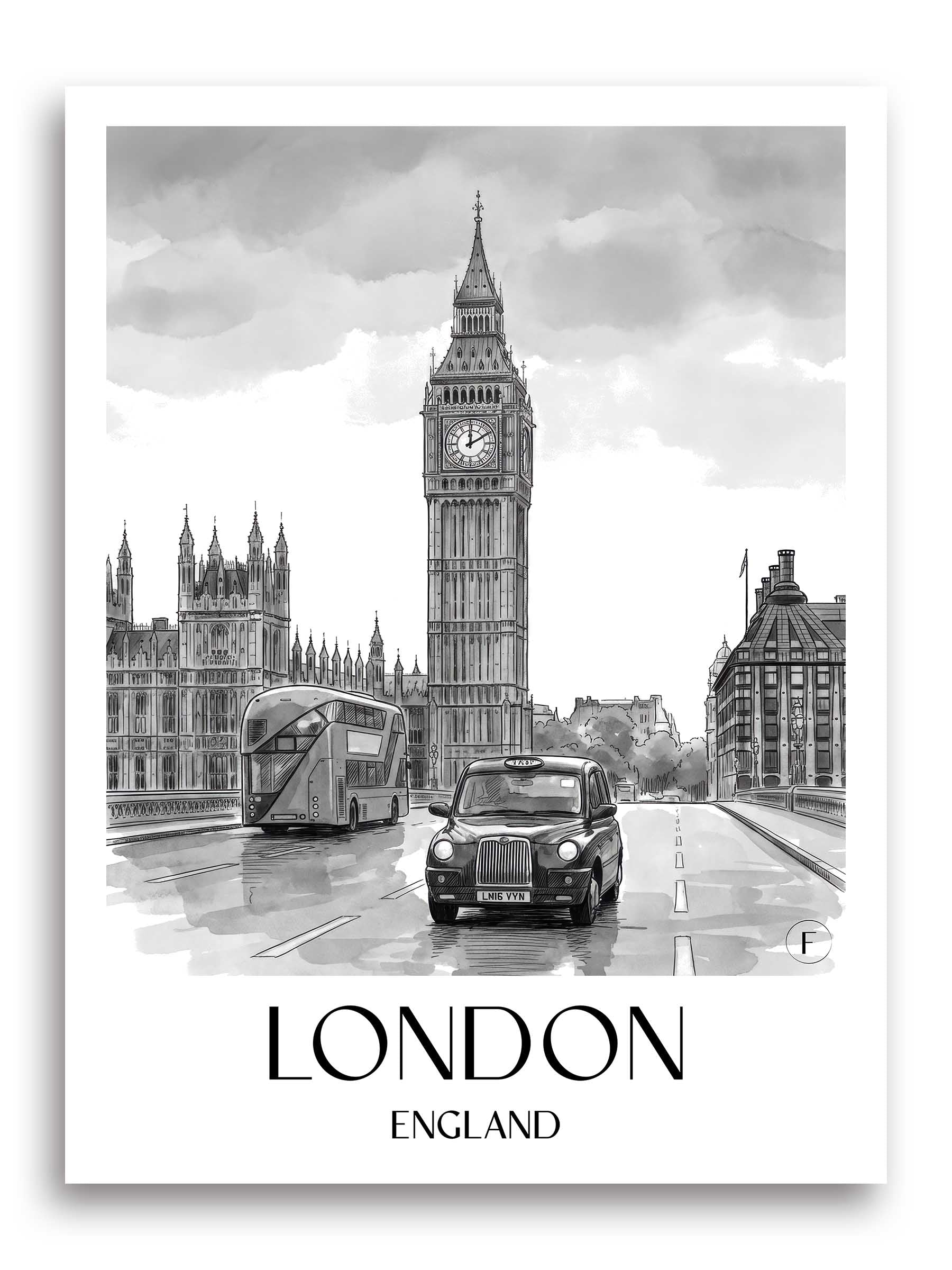 london-england-poster-aquarell-schwarz-weiss