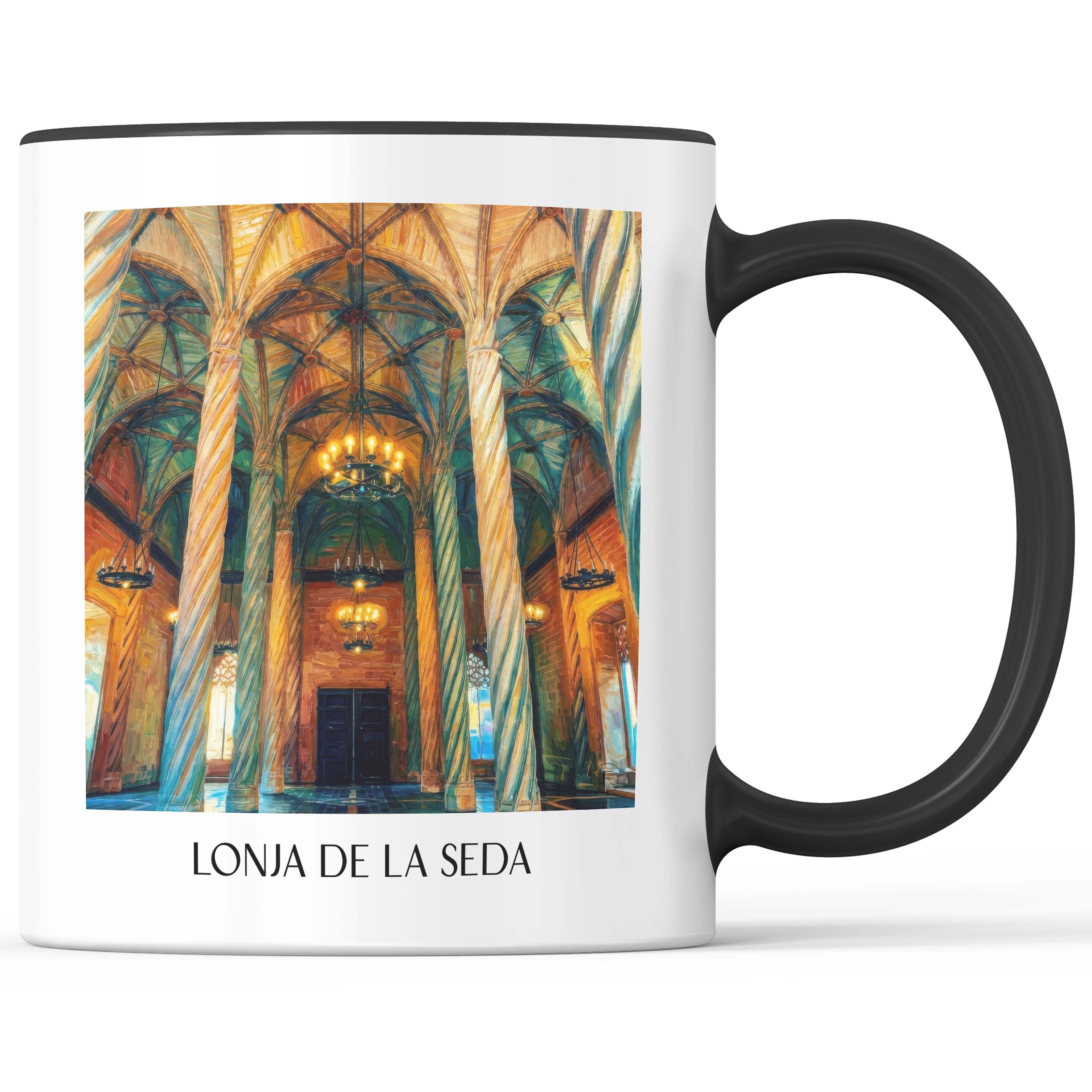 lonja-de-la-seda-valencia-spanien-kaffeebecher-oil-painting-oelgemaelde