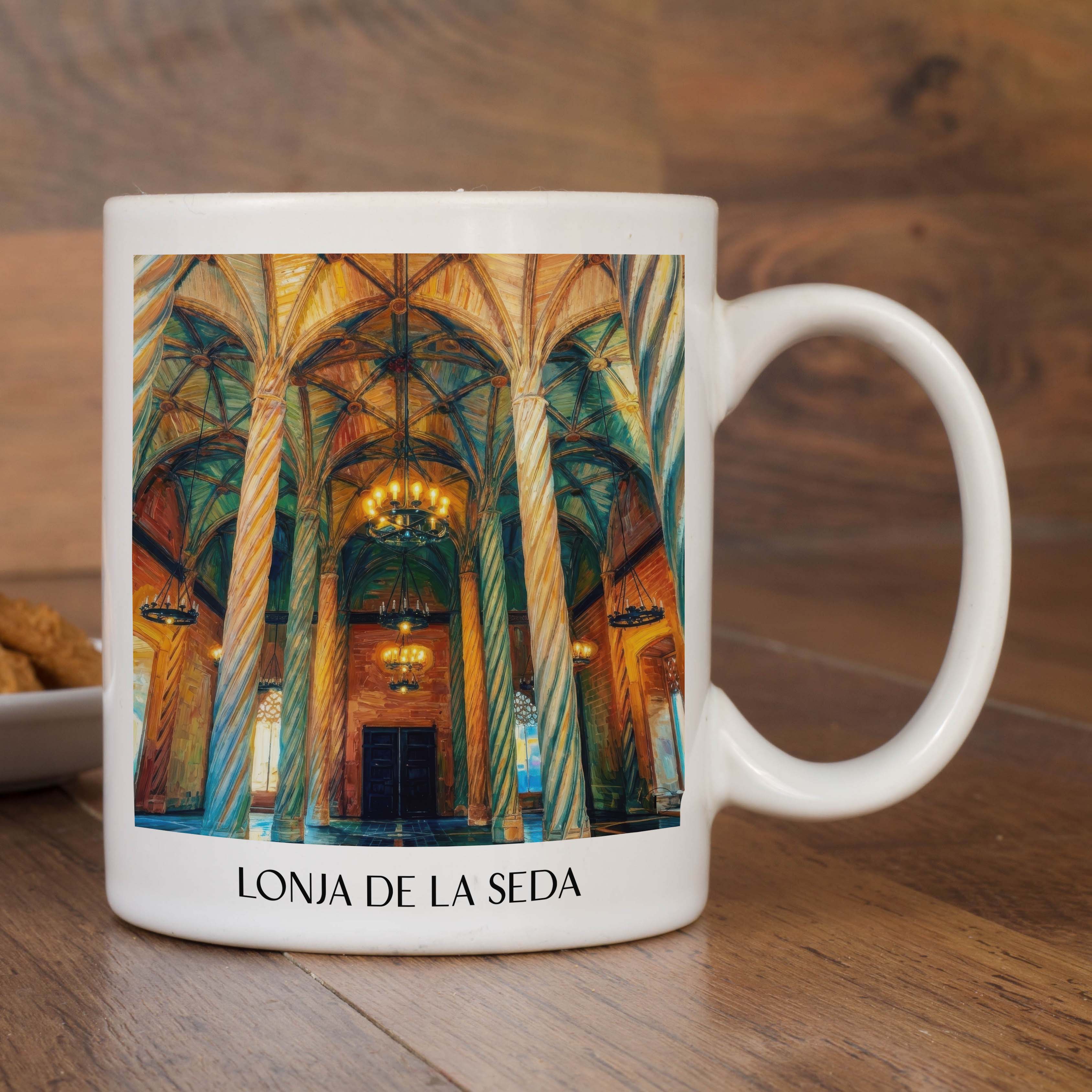 lonja-de-la-seda-valencia-spanien-kaffeebecher-oil-painting-oelgemaelde