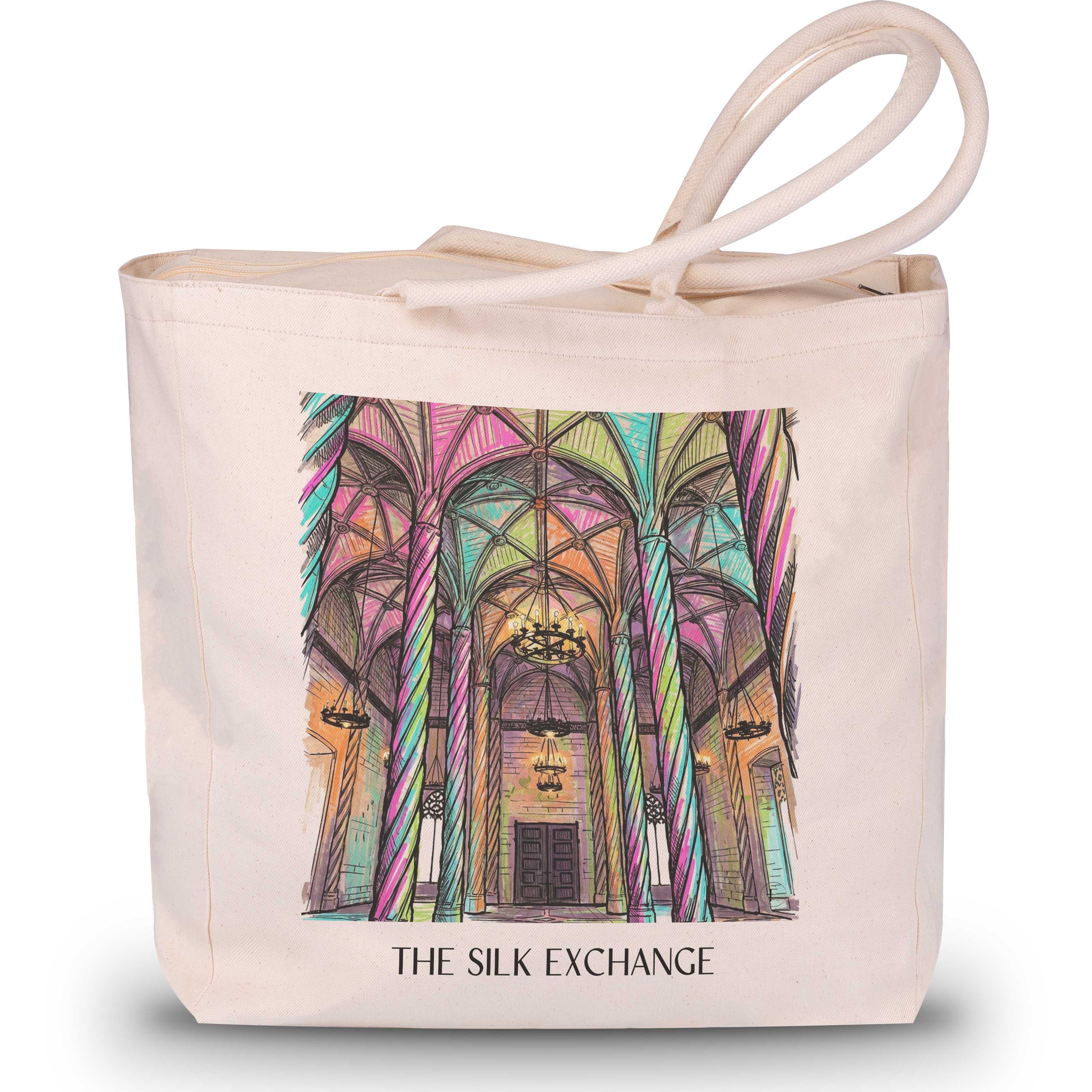 Lonja de la Seda Shopping Tasche - Valencia - Spanien Tote Bag - Einkaufstasche im Tag Graffiti Stil - favplace