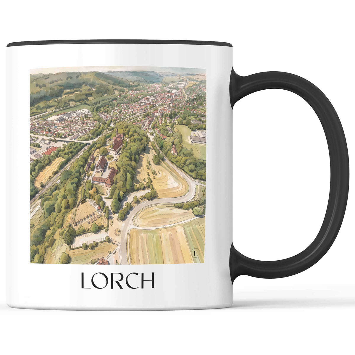 lorch-remstal-deutschland-kaffeebecher-aquarell