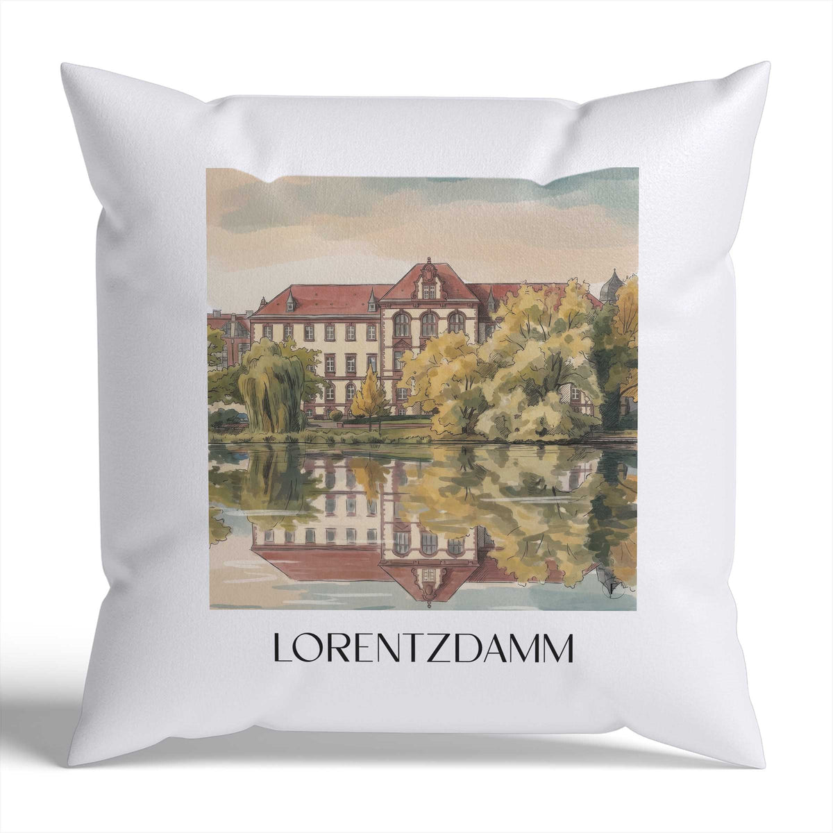 lorentzdamm-kiel-deutschland-kissenbezug-aquarell